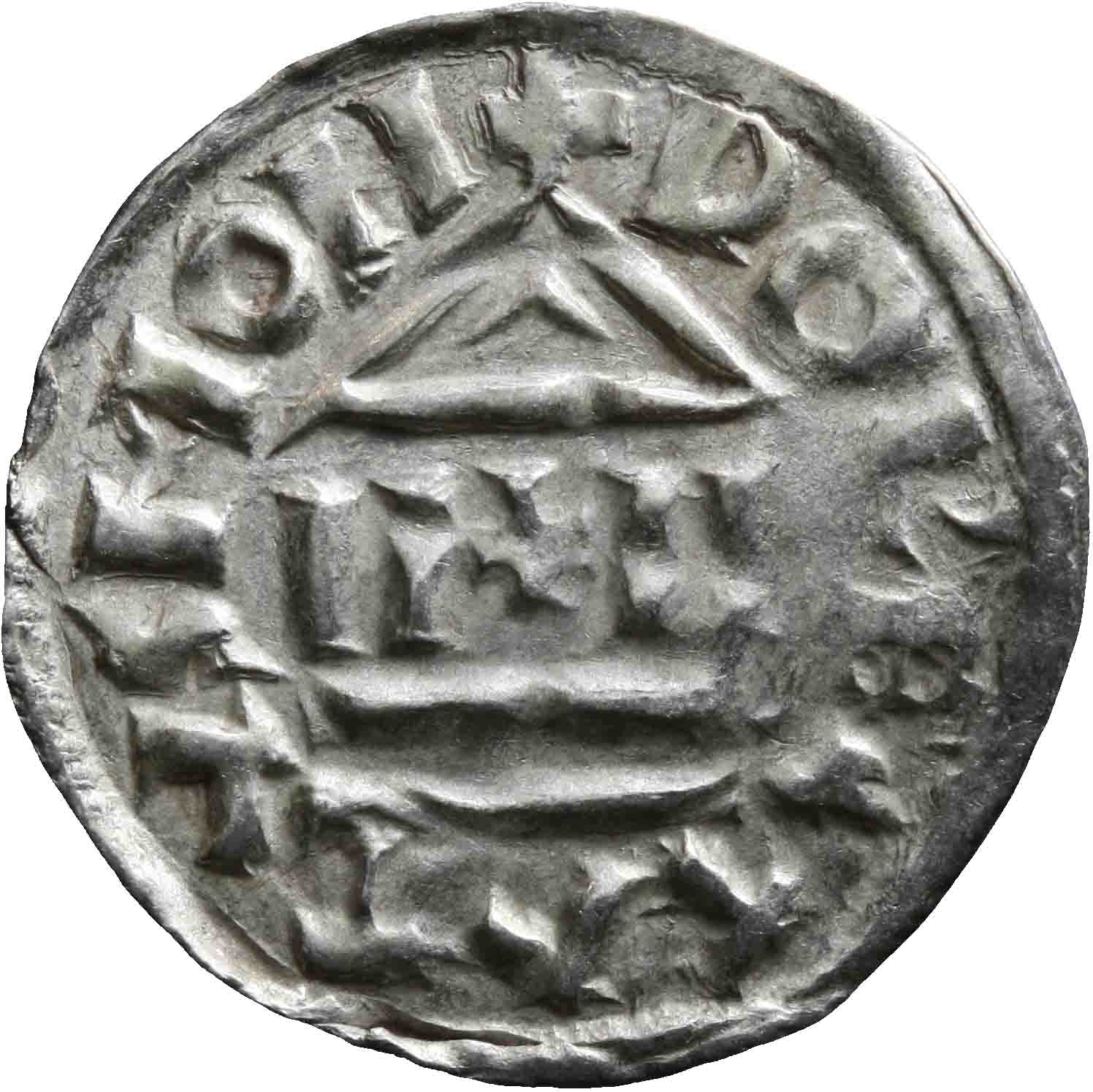 Afbeelding van de keerzijde. denarius. Inventarisnummer:1991-1503