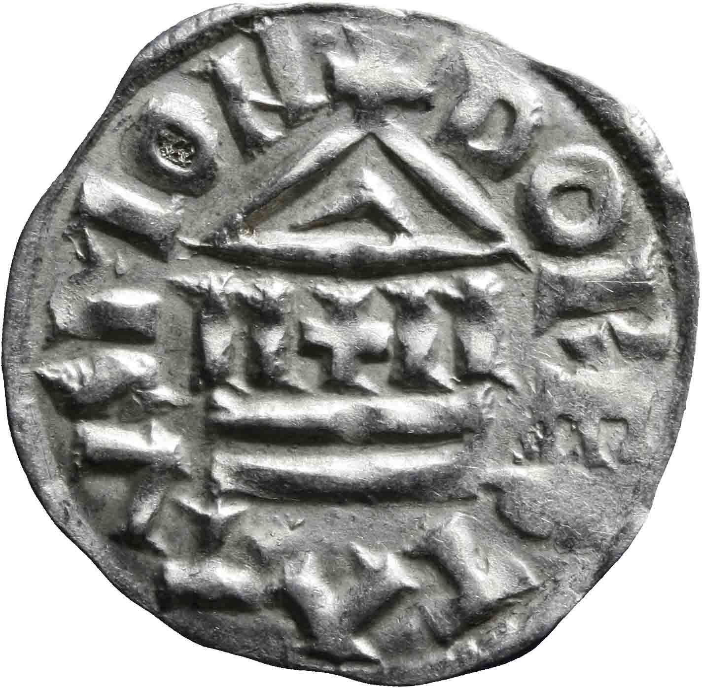Afbeelding van de keerzijde. denarius. Inventarisnummer:1991-2422