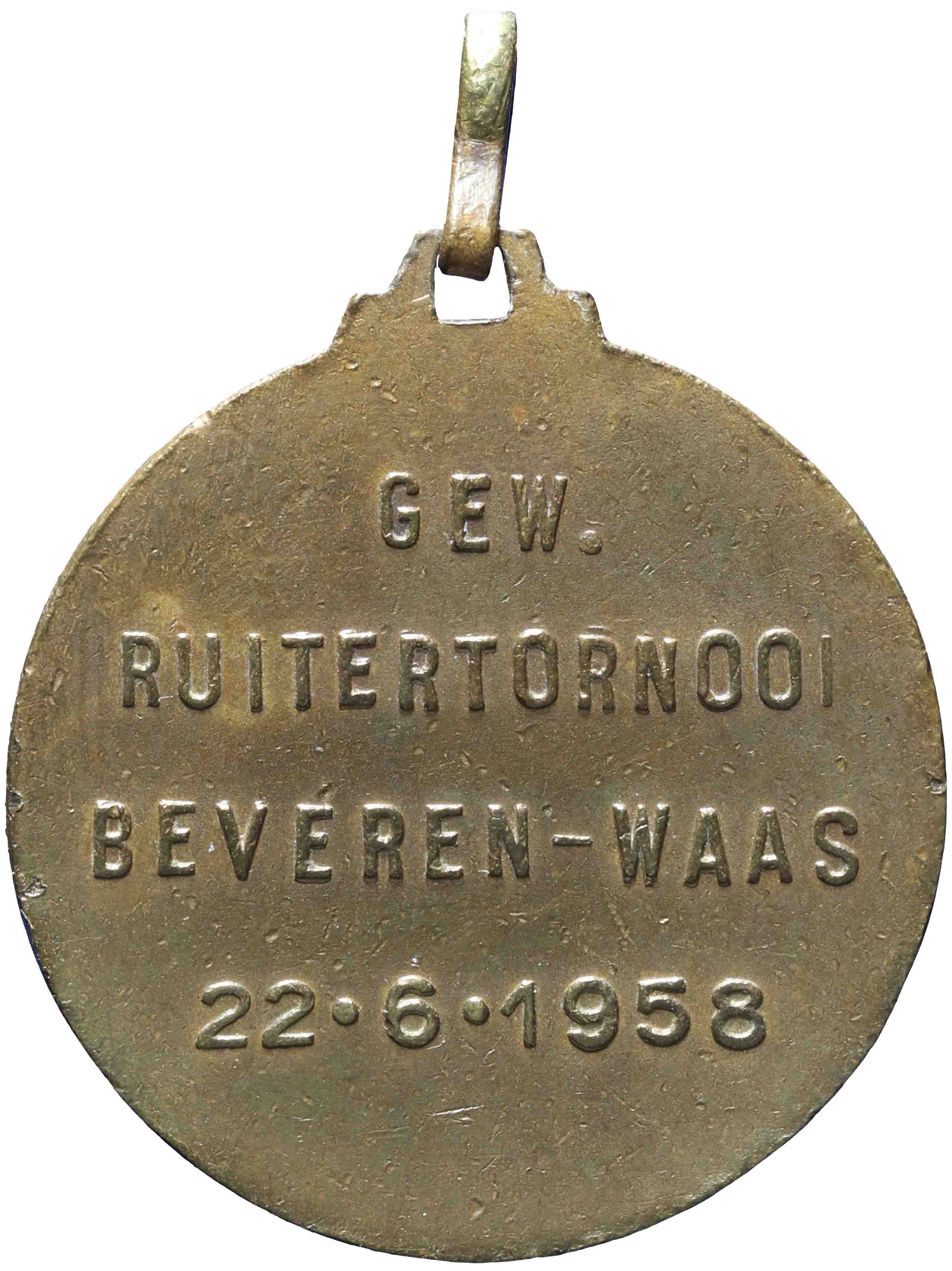 Afbeelding van de keerzijde. Ruitertournooi. Inventarisnummer:1992-1481