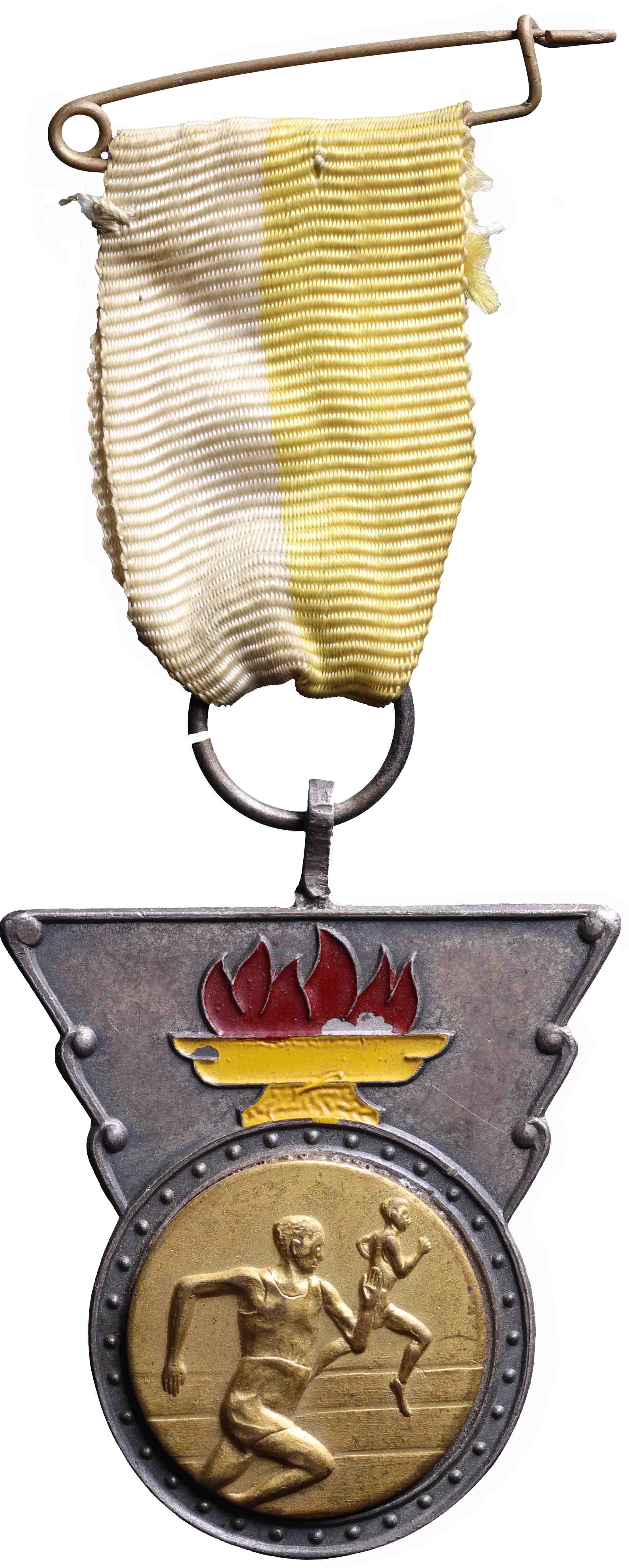 Image of the obverse. Eerste prijs voor 100 yards hardlopen J-A op 14-5-1955. Inventory number:1993-1742