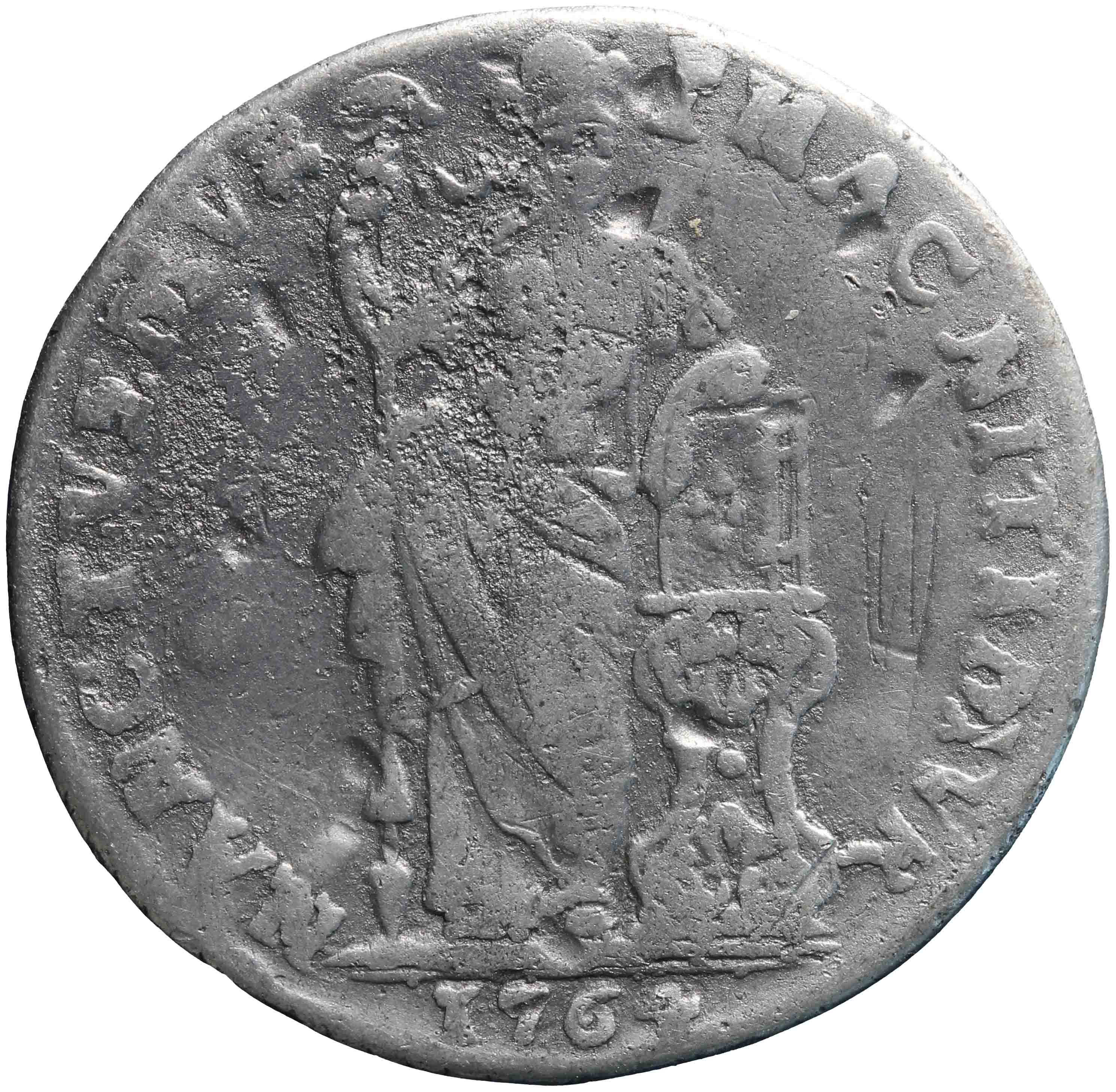 Afbeelding van de voorzijde. Generaliteitsgulden. Inventarisnummer:1994-2535