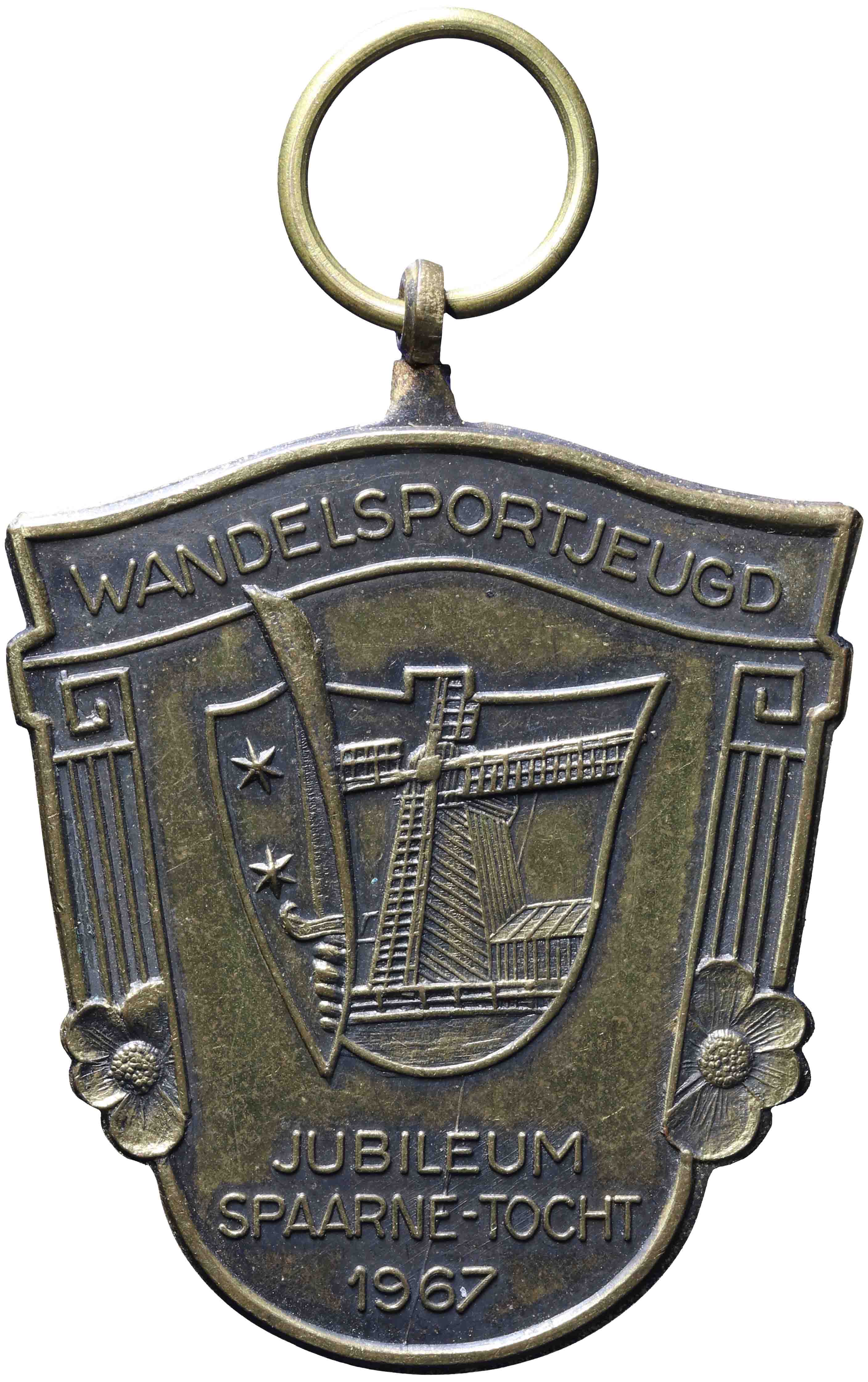 Image of the obverse. Jubileum Spaarnetocht voor de wandelsportjeugd. Inventory number:1995-4299