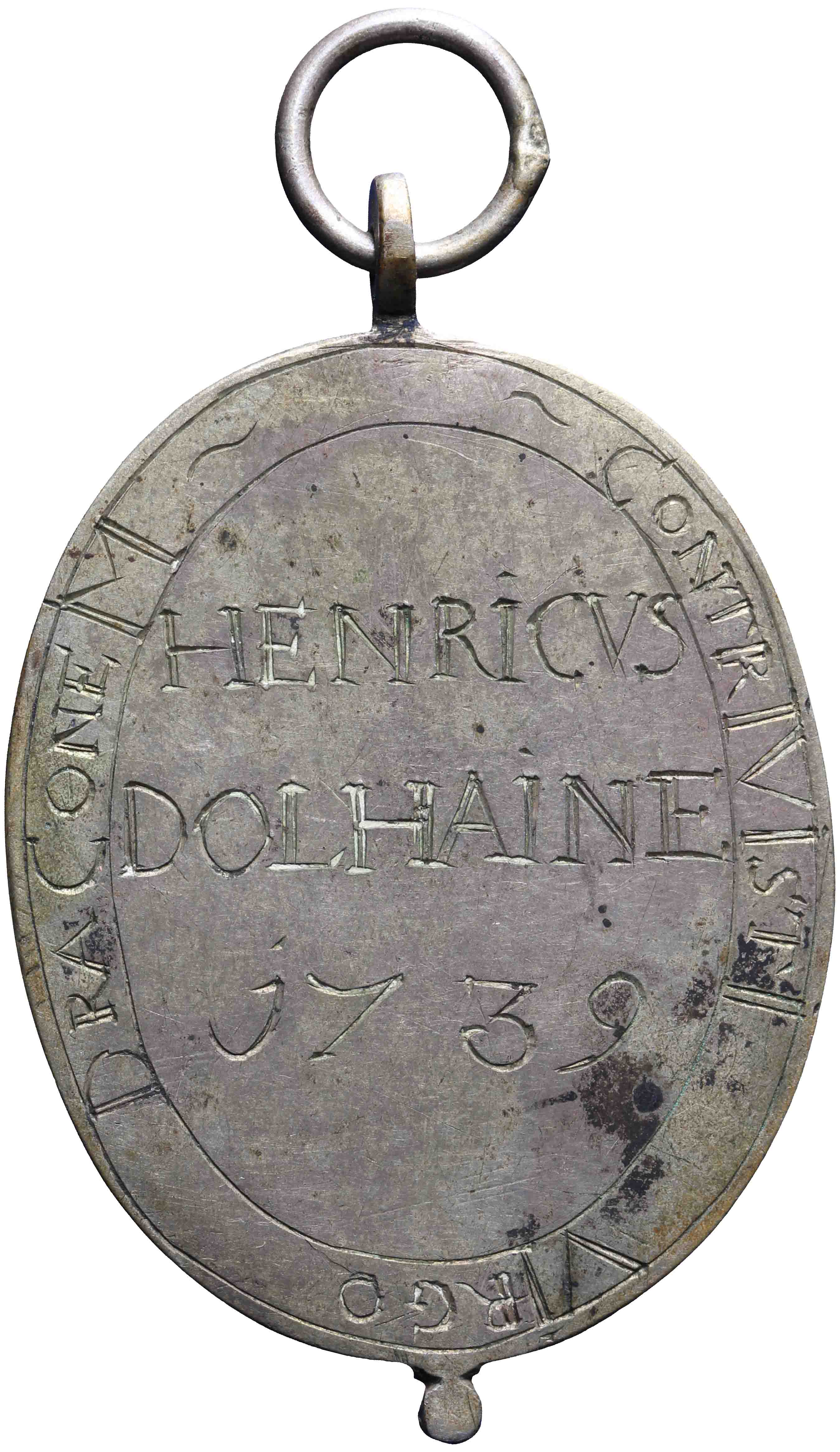 Afbeelding van de keerzijde. Overlijden ? Henricus Dolhaine. Inventarisnummer:1995-4519