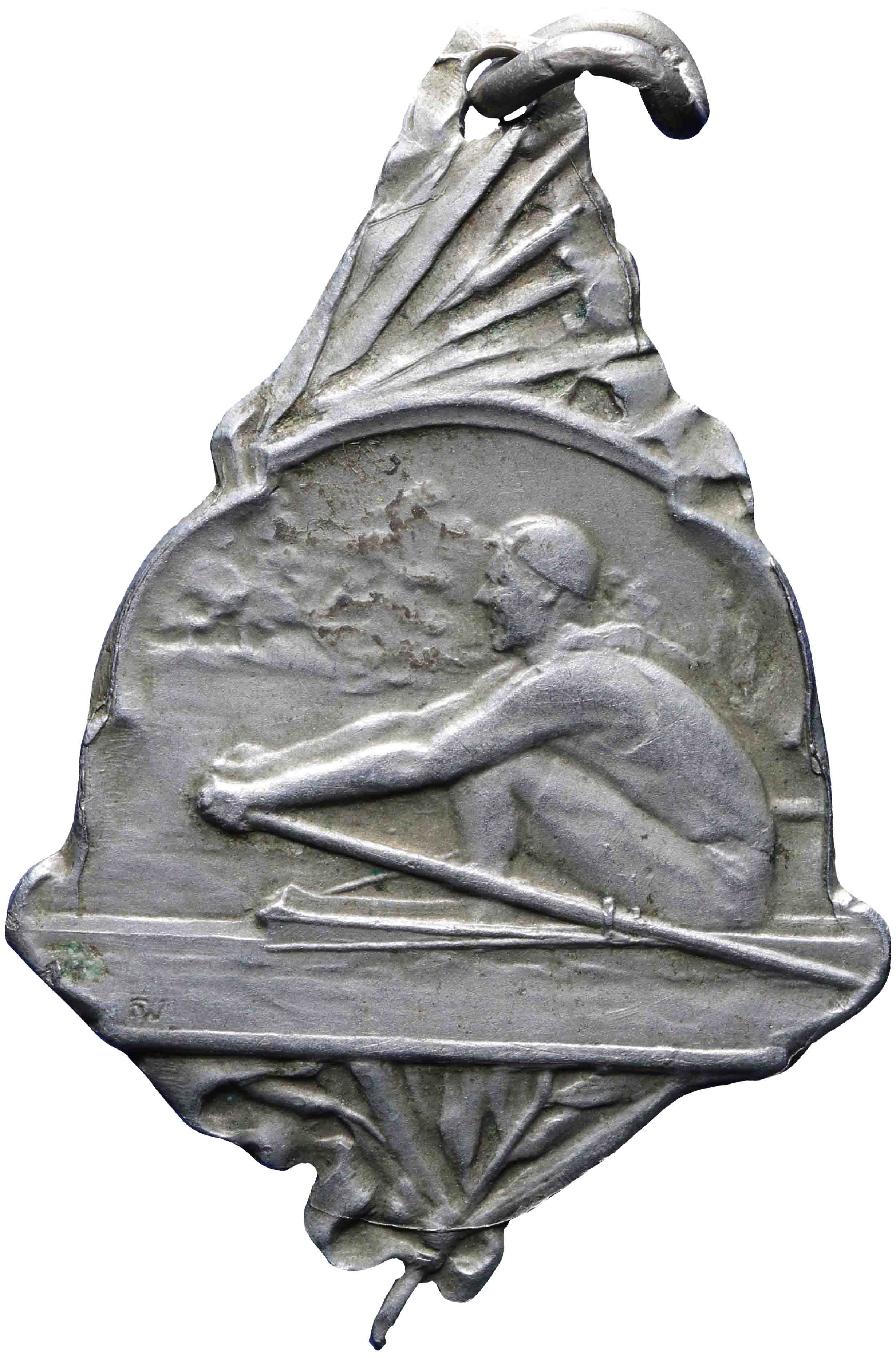 Image of the obverse. Roeiwedstrijd met opschrift 'Marly'. Inventory number:1995-4554