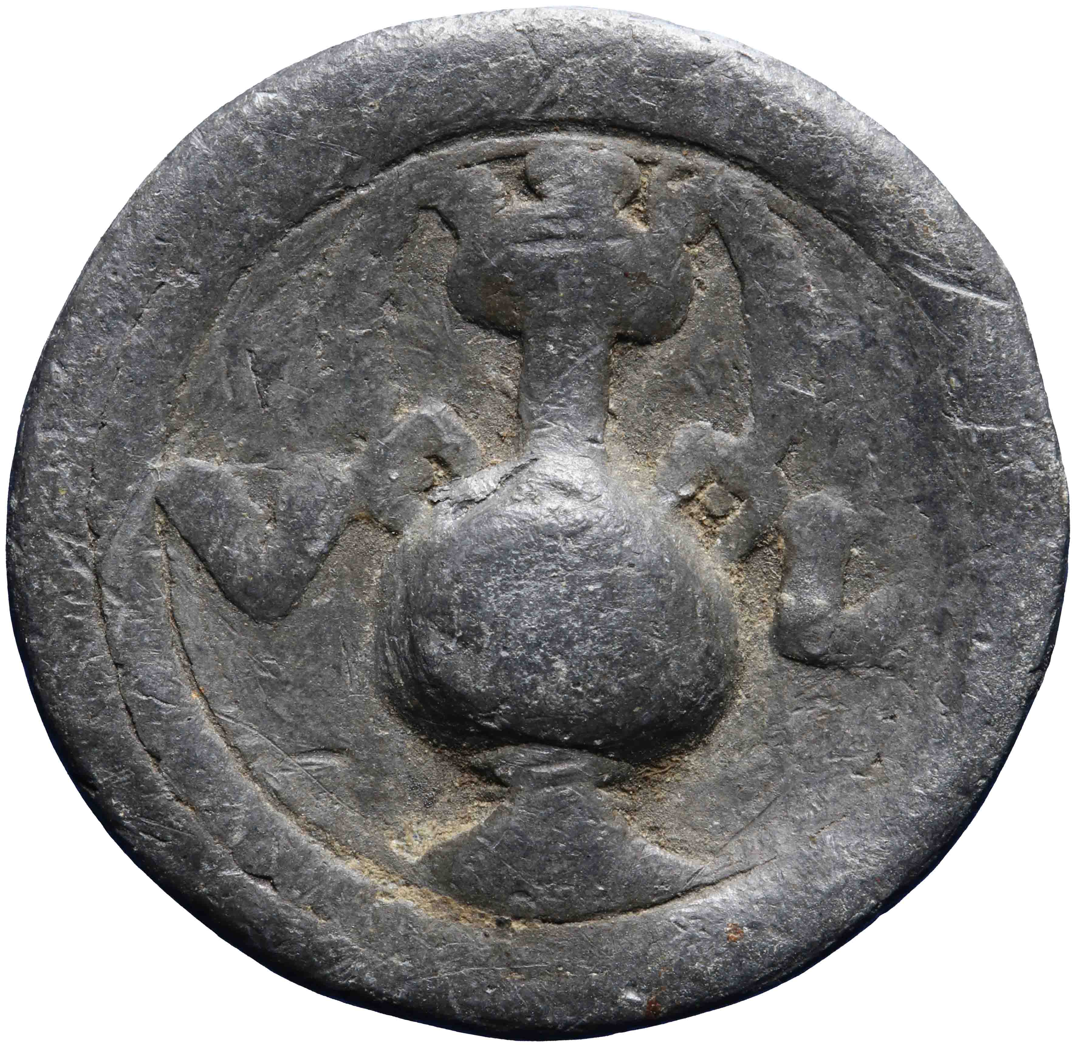 Image of the obverse. avondmaalsloodje. Inventory number:1996-4086