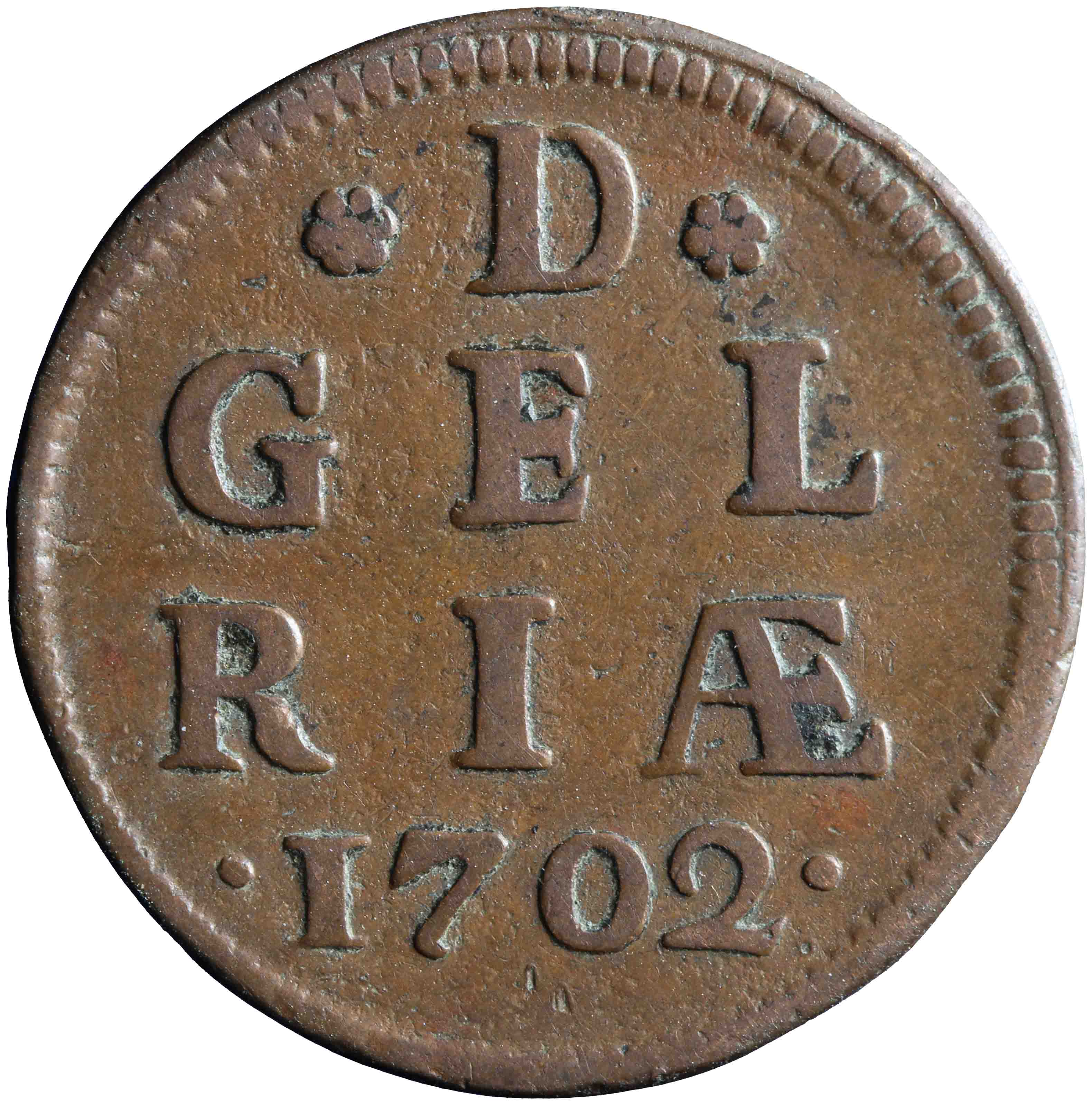 Afbeelding van de keerzijde. duit. Inventarisnummer:AP-03901