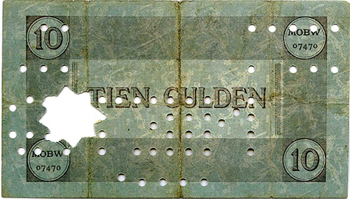 Afbeelding van de keerzijde. tien gulden. Inventarisnummer:DNB-03102