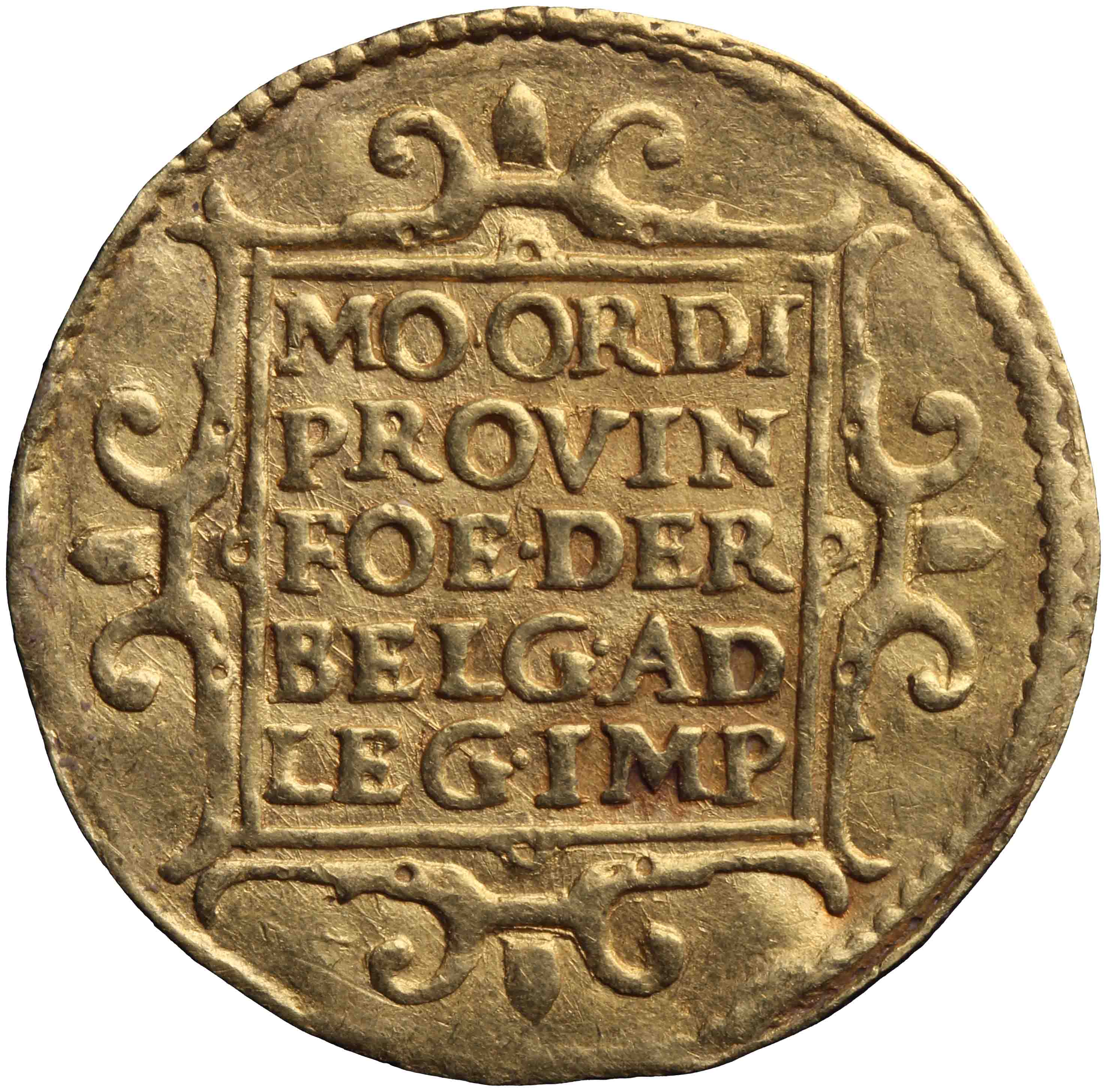 Afbeelding van de keerzijde. gouden dukaat. Inventarisnummer:DNB-05227