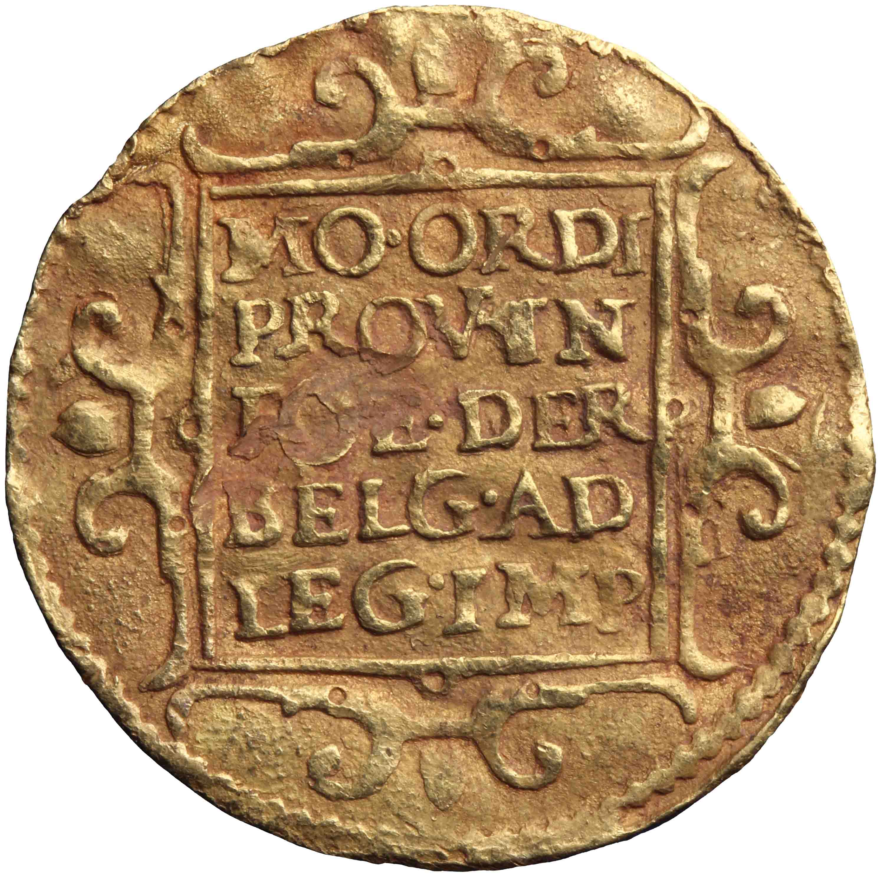 Afbeelding van de keerzijde. gouden dukaat. Inventarisnummer:DNB-05232
