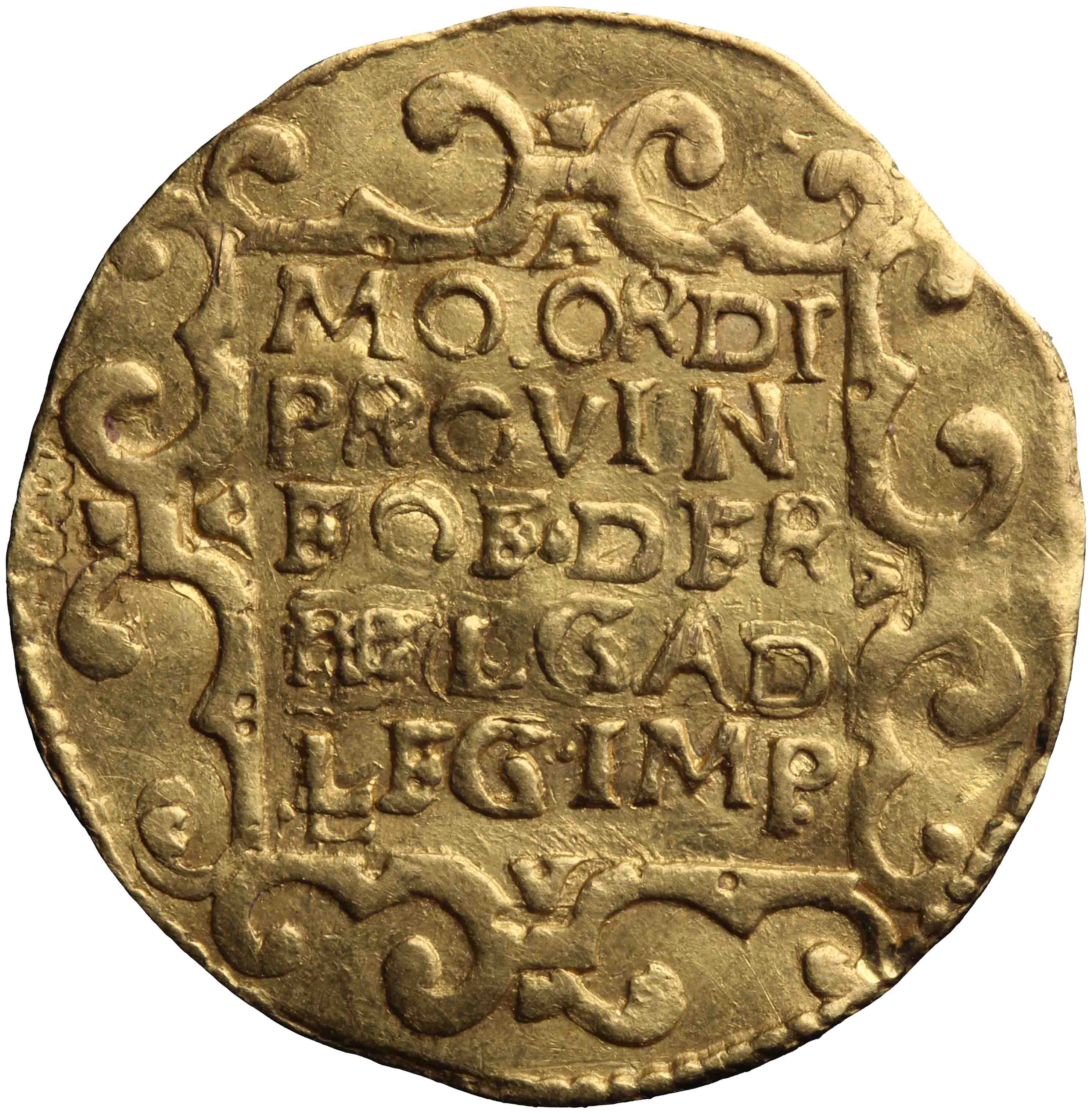 Afbeelding van de keerzijde. gouden dukaat. Inventarisnummer:DNB-05259