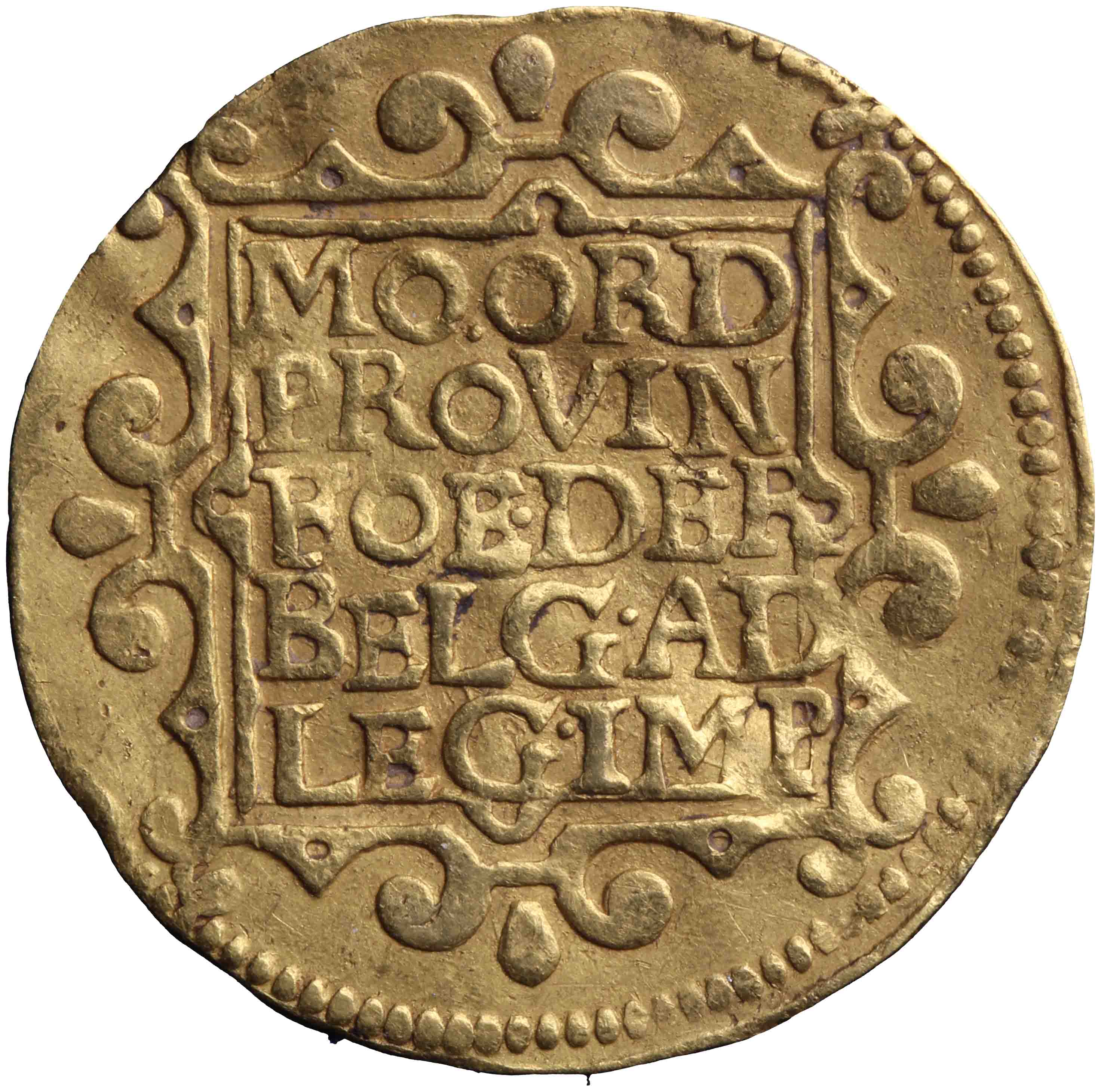 Afbeelding van de keerzijde. gouden dukaat. Inventarisnummer:DNB-05261