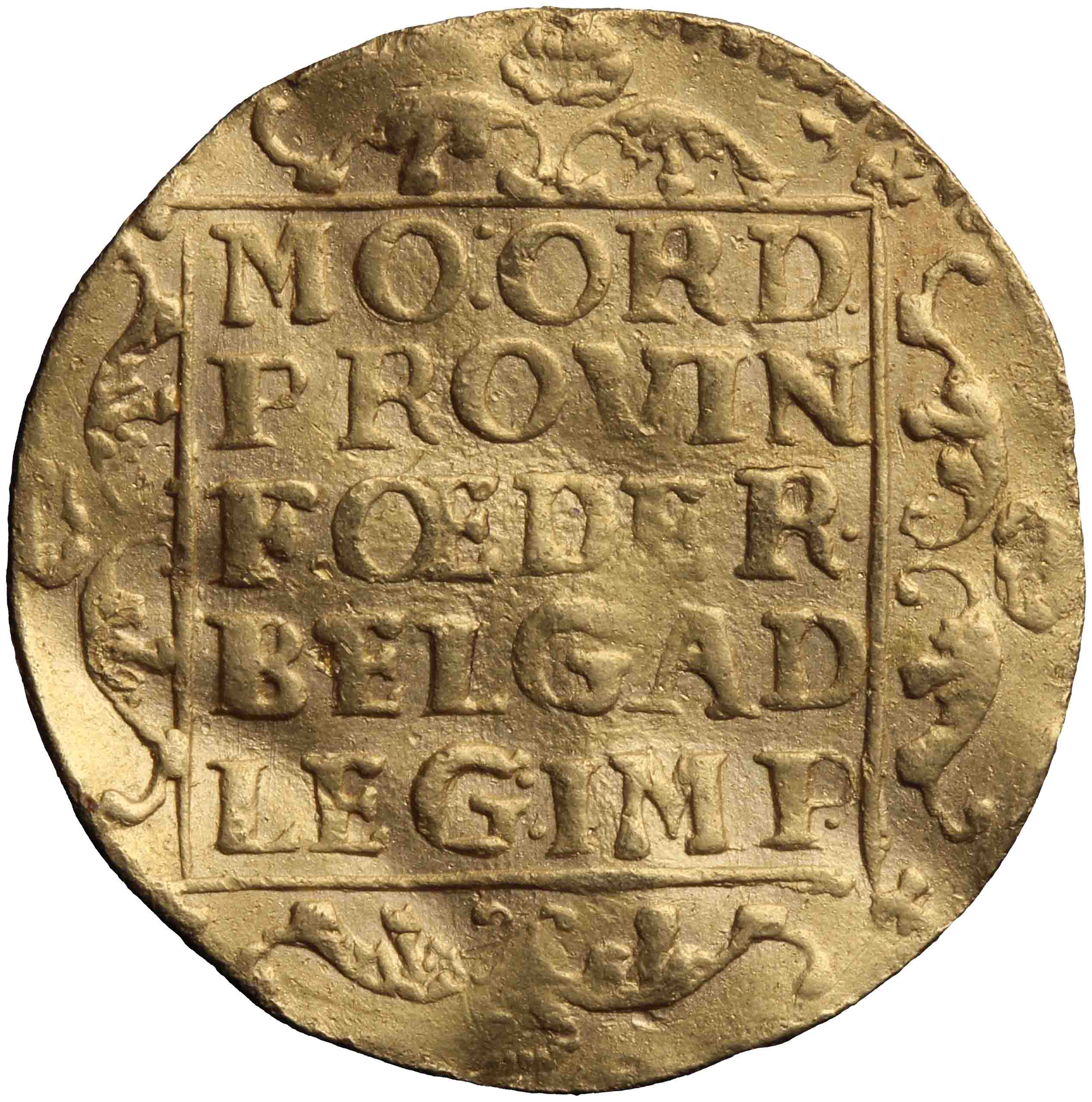 Afbeelding van de keerzijde. gouden dukaat. Inventarisnummer:DNB-05280