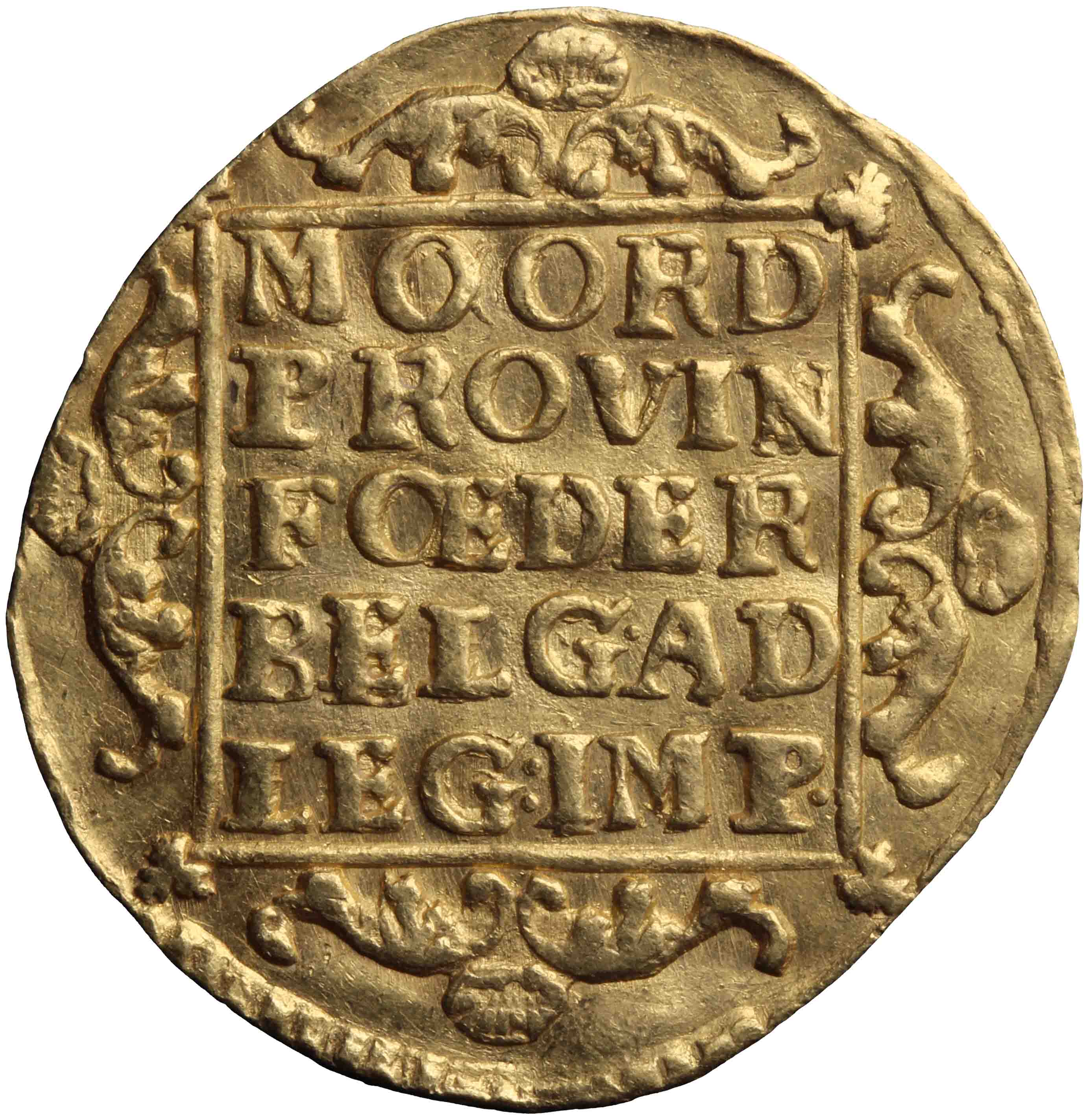Afbeelding van de keerzijde. gouden dukaat. Inventarisnummer:DNB-05281