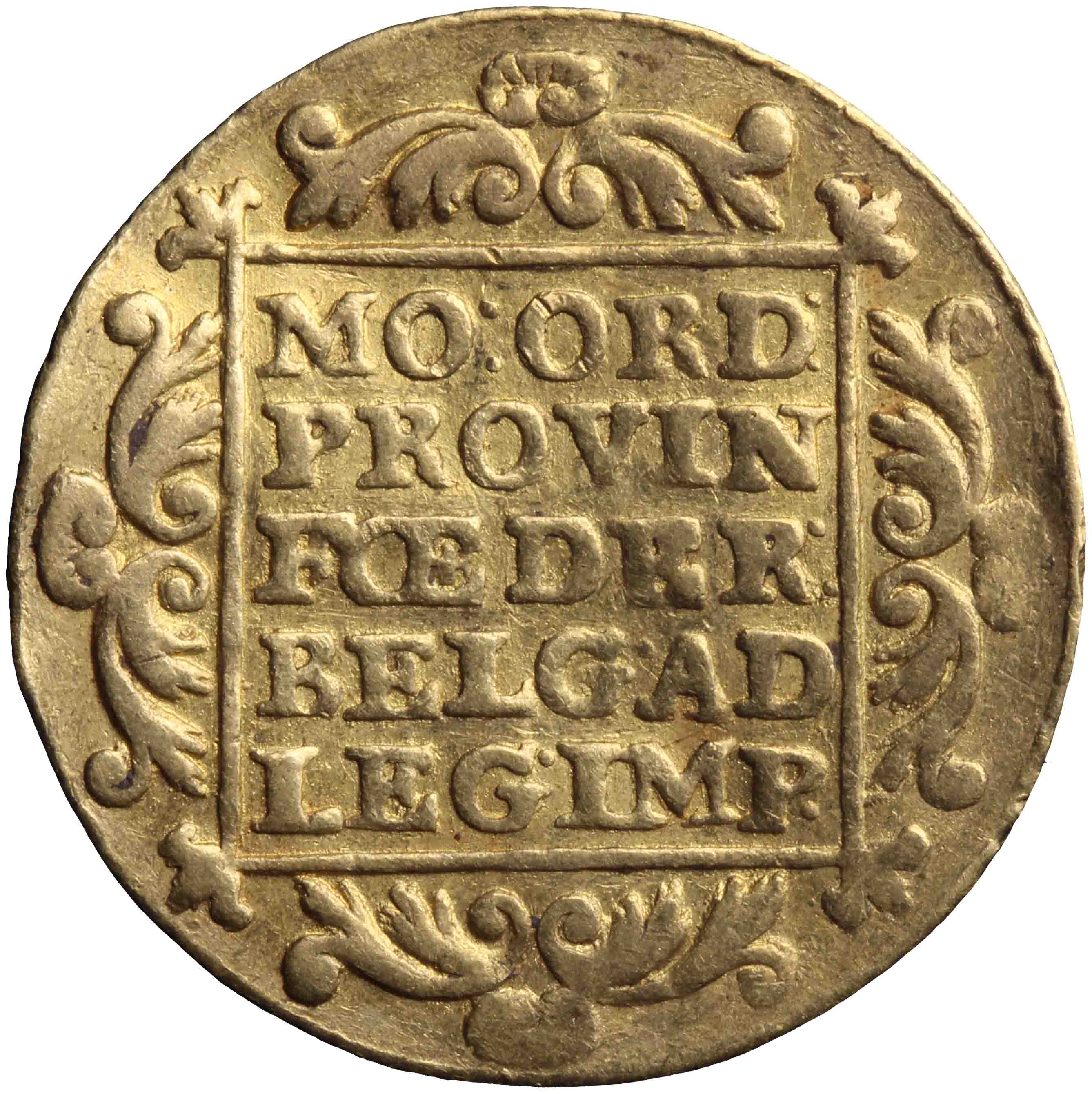 Afbeelding van de keerzijde. gouden dukaat. Inventarisnummer:DNB-05288