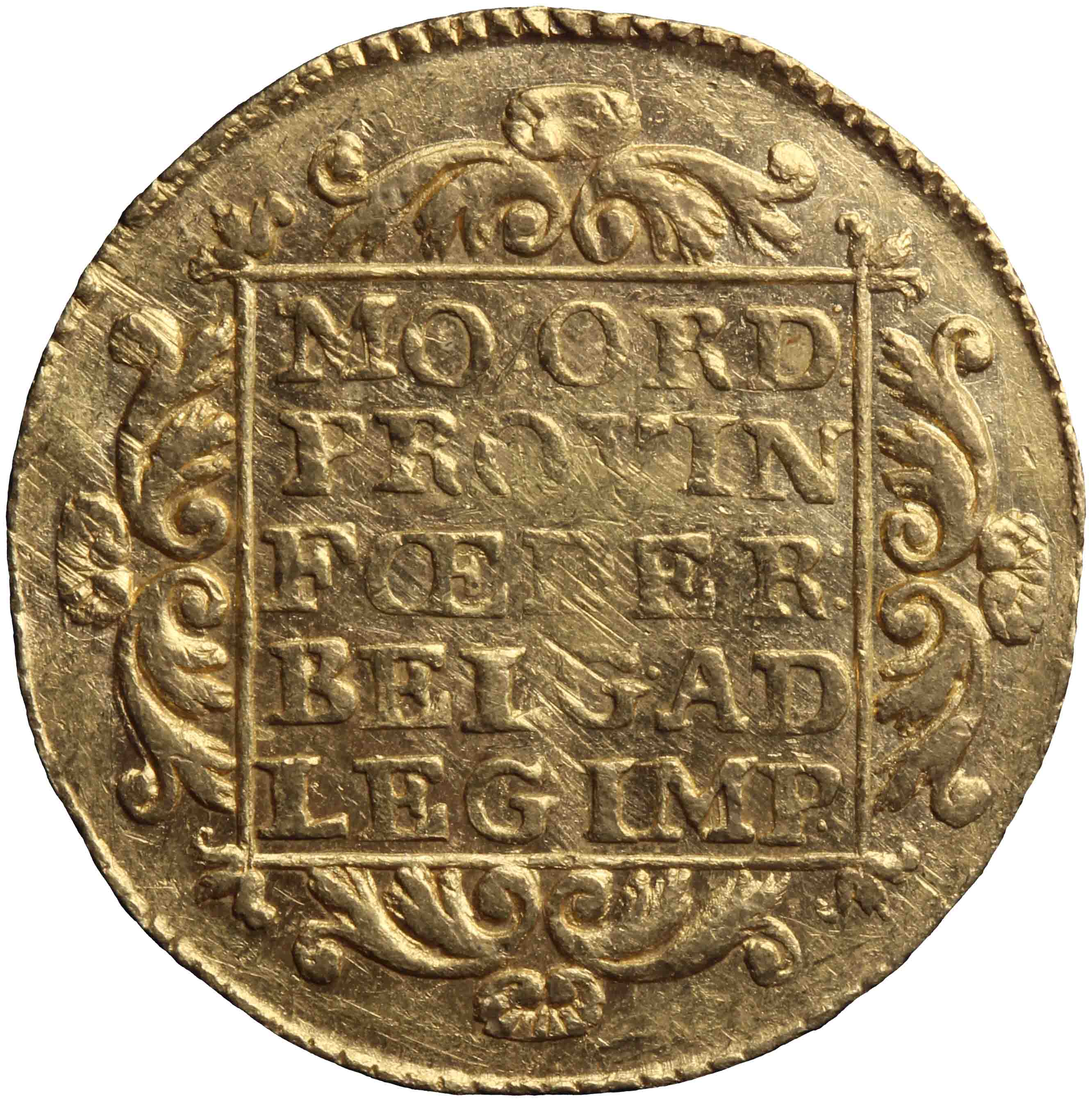 Afbeelding van de keerzijde. gouden dukaat. Inventarisnummer:DNB-05289