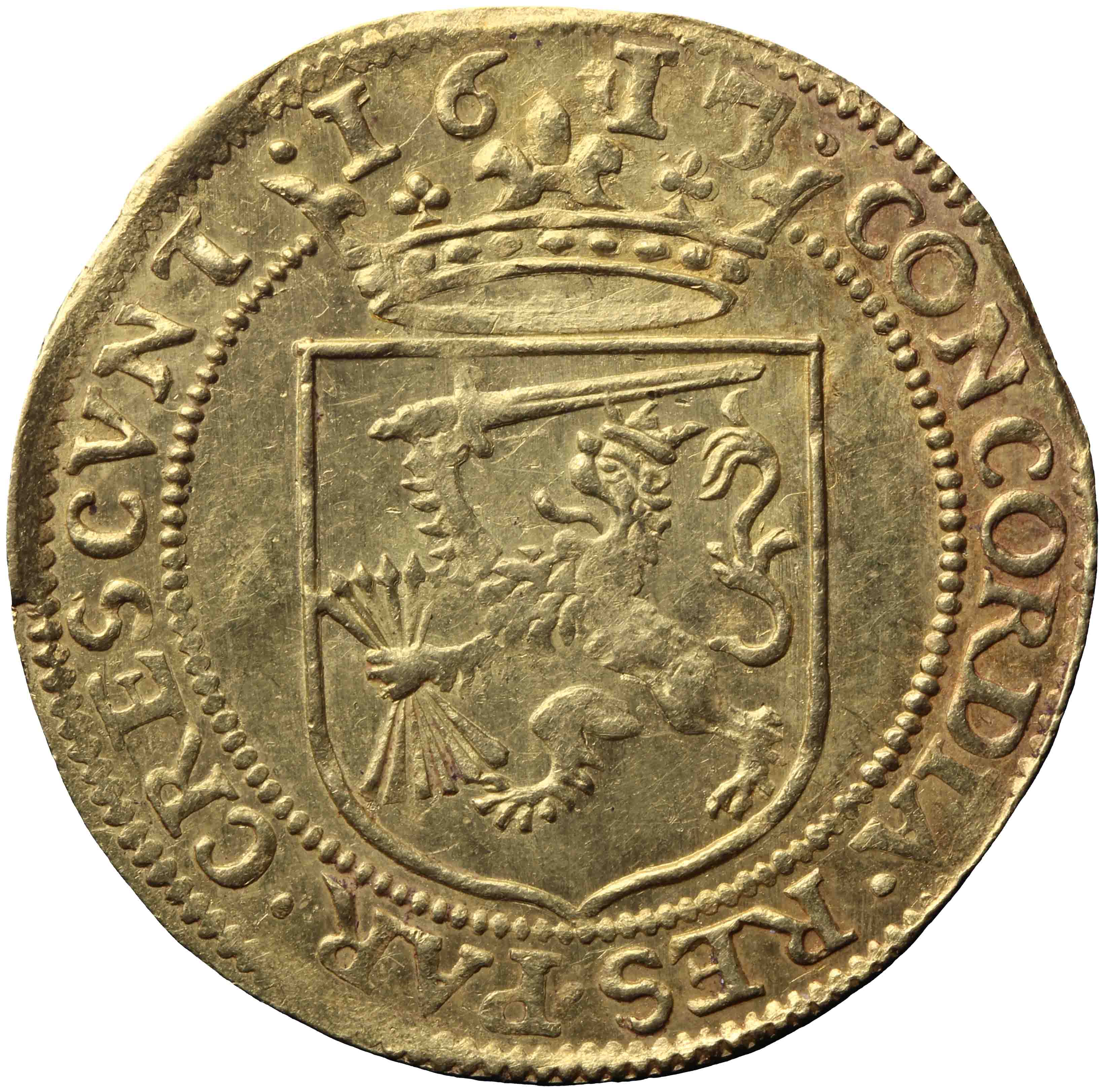 Afbeelding van de keerzijde. gouden rijder. Inventarisnummer:DNB-05298