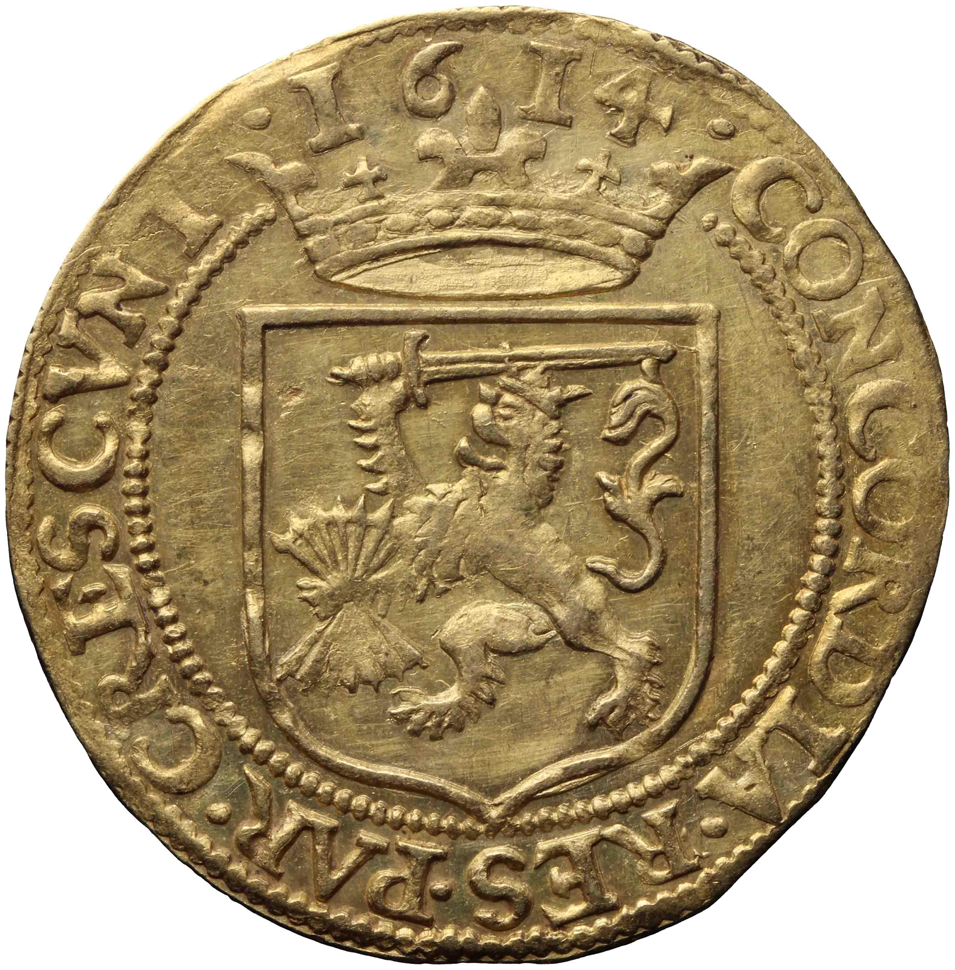 Afbeelding van de keerzijde. gouden rijder. Inventarisnummer:DNB-05299