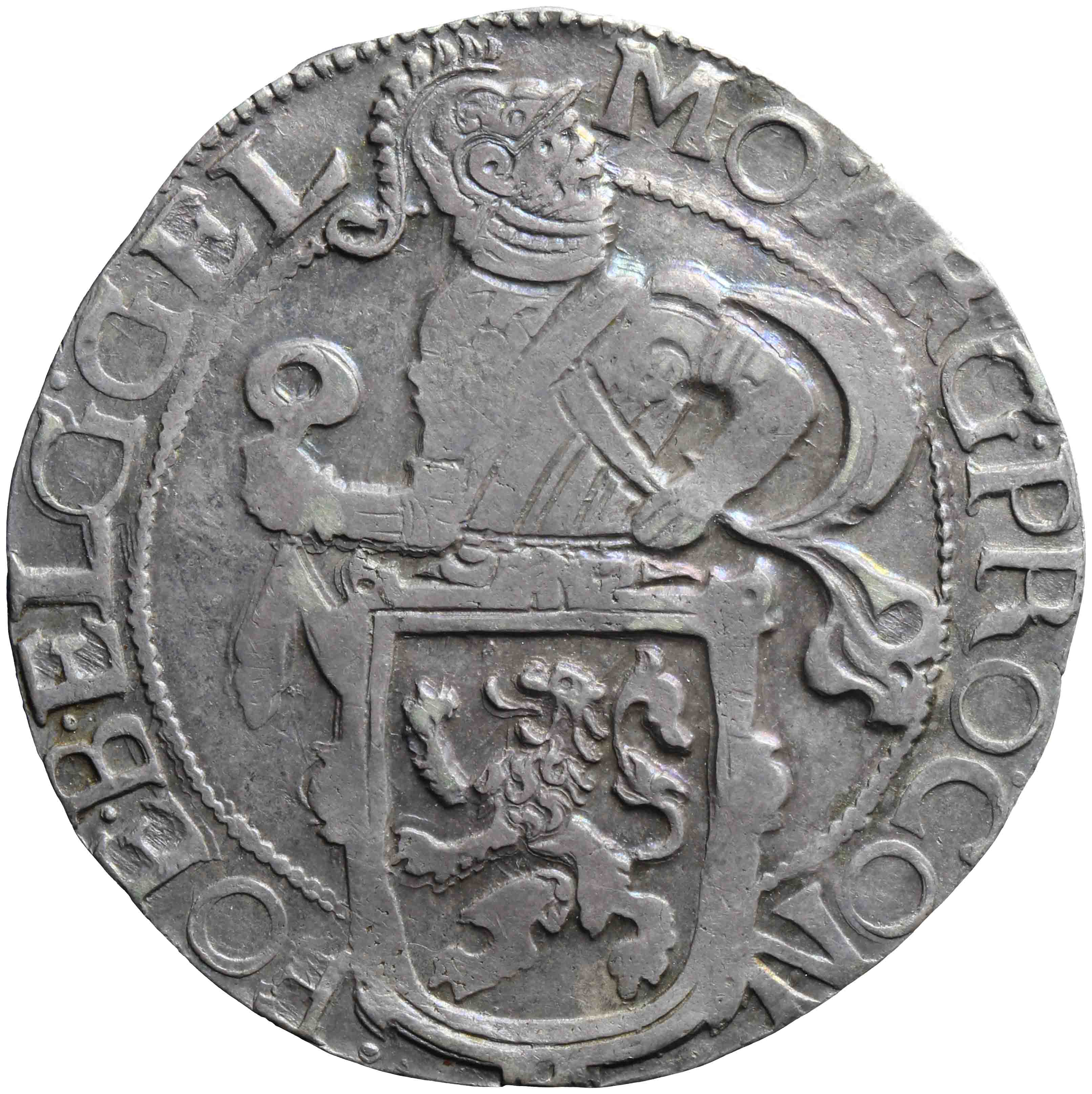 Afbeelding van de voorzijde. leeuwendaalder op Generaliteitsmuntvoet. Inventarisnummer:DNB-05404