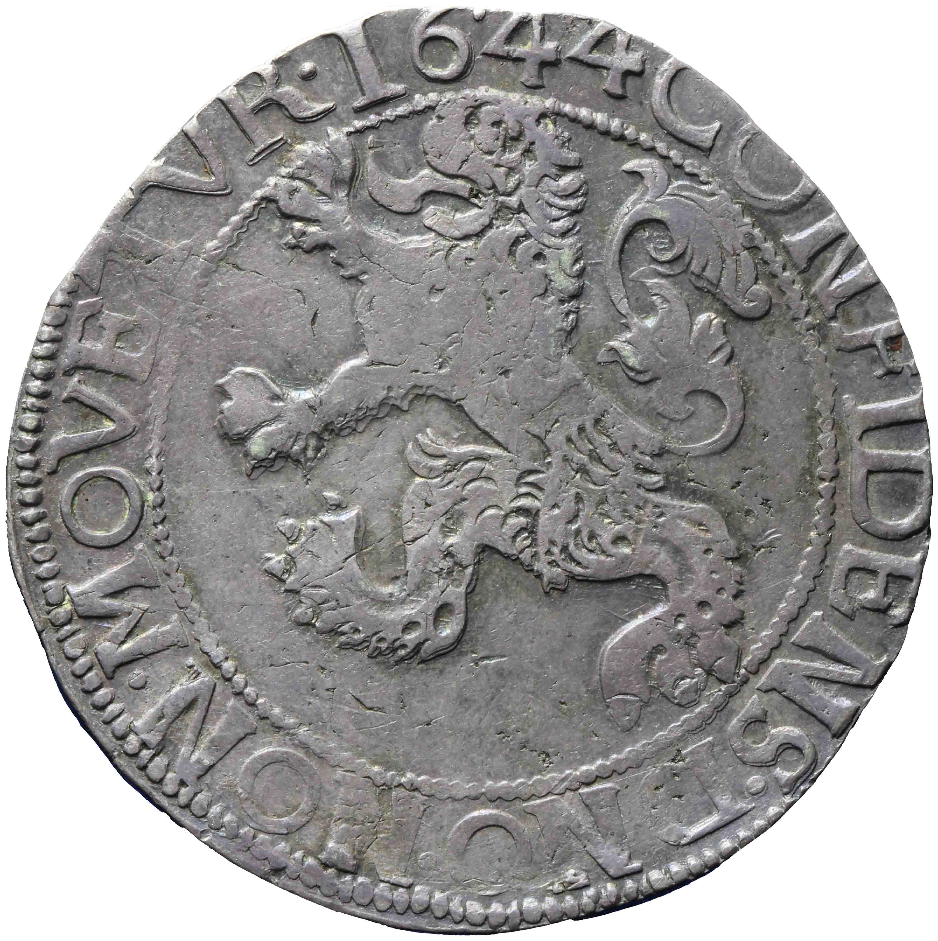 Afbeelding van de keerzijde. leeuwendaalder op Generaliteitsmuntvoet. Inventarisnummer:DNB-05404
