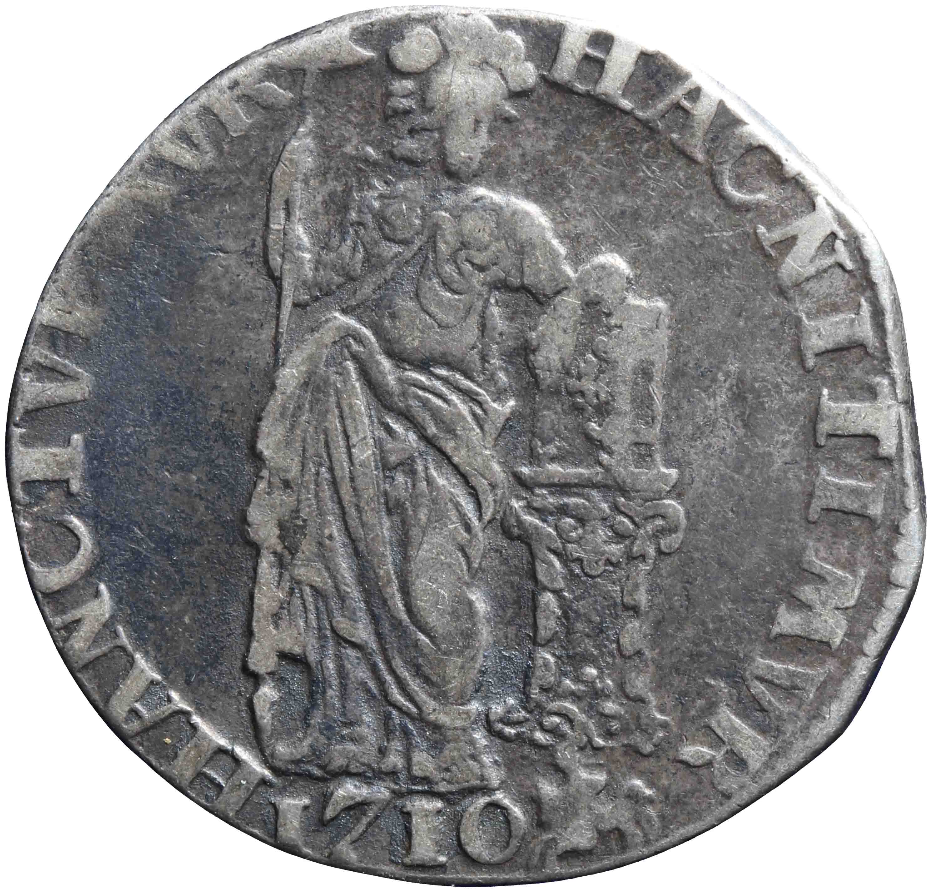 Afbeelding van de voorzijde. Generaliteitsgulden. Inventarisnummer:DNB-05428
