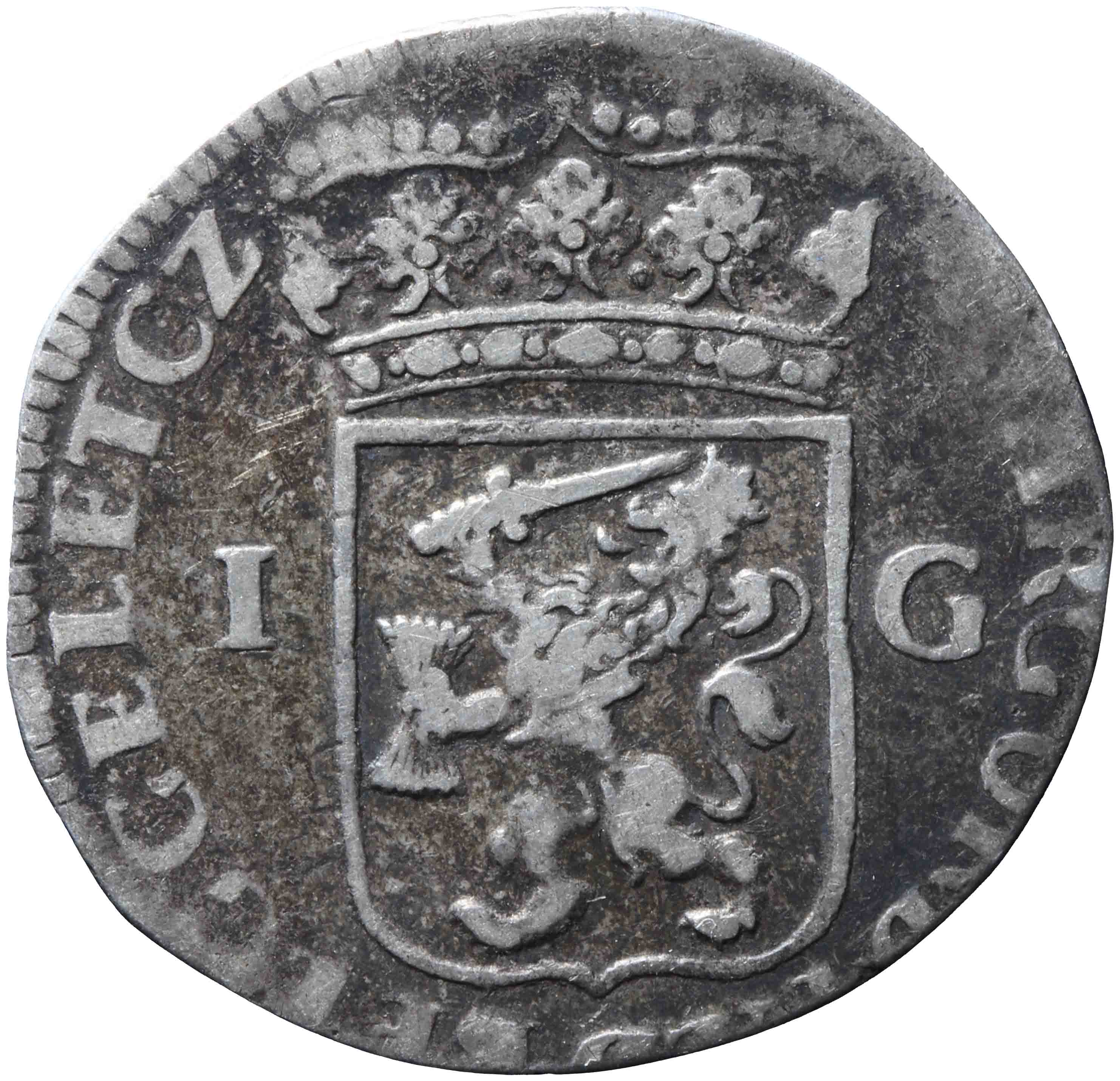 Afbeelding van de keerzijde. Generaliteitsgulden. Inventarisnummer:DNB-05428