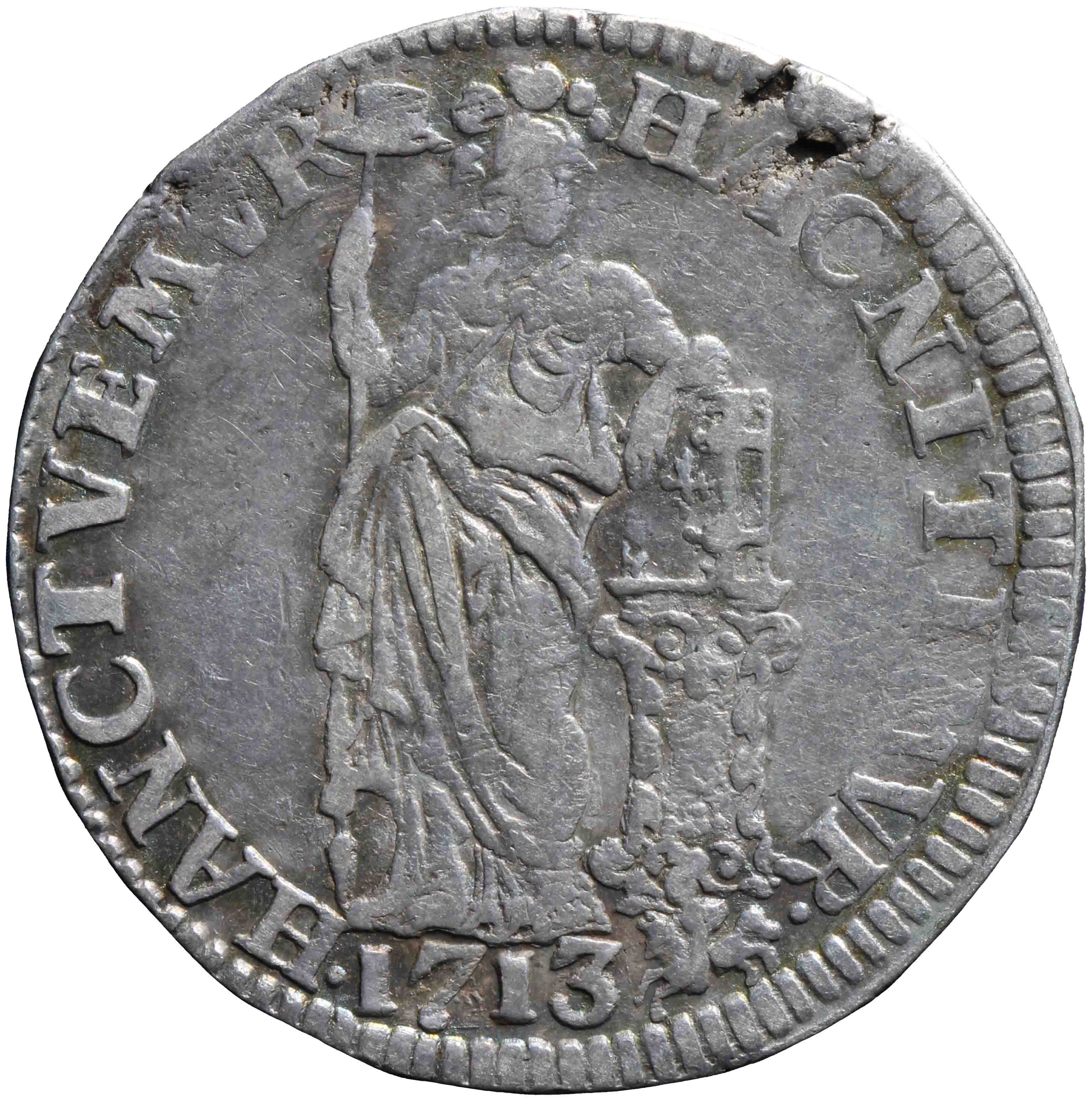 Afbeelding van de voorzijde. Generaliteitsgulden. Inventarisnummer:DNB-05431