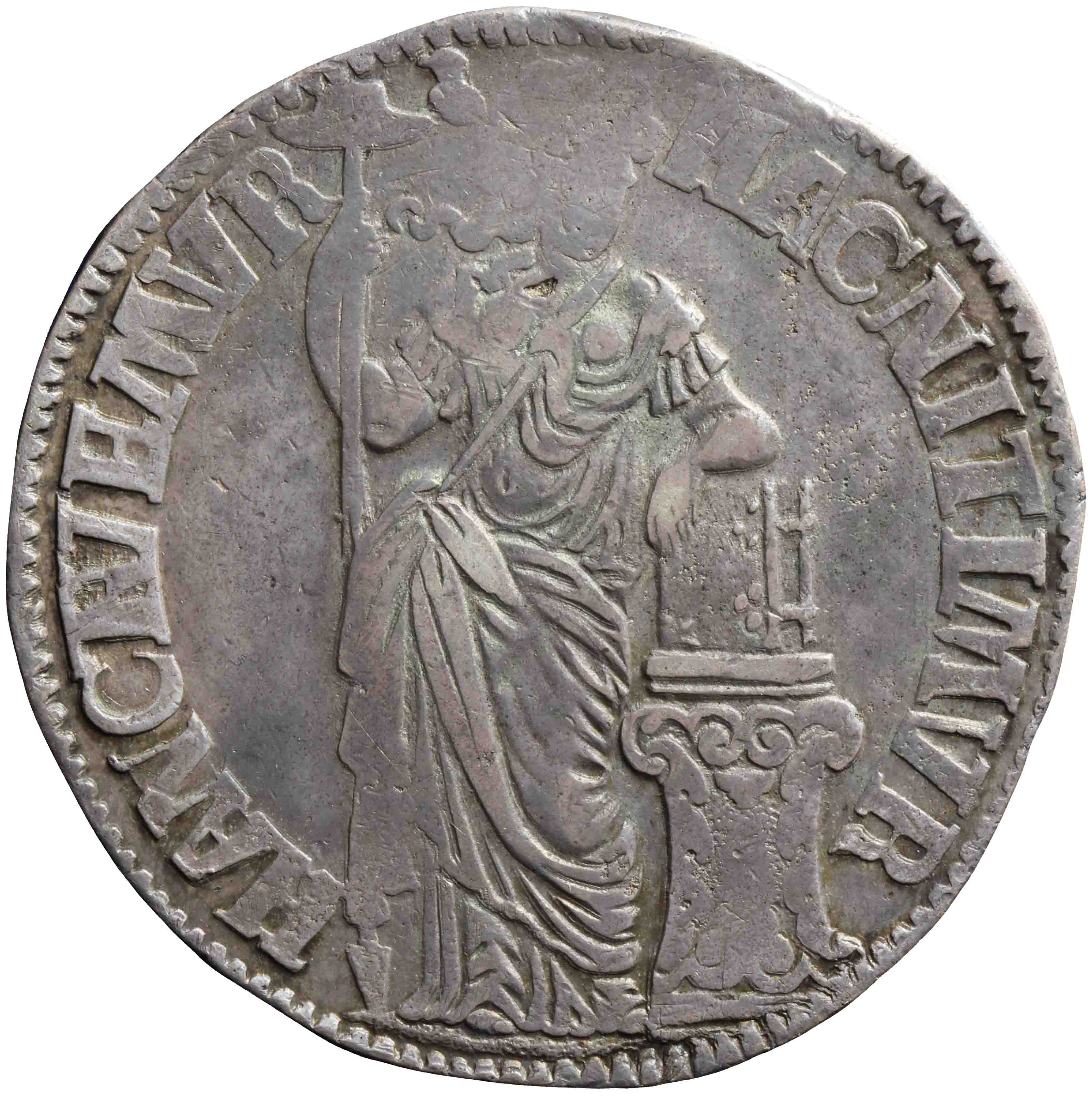 Afbeelding van de voorzijde. provinciale of staten driegulden. Inventarisnummer:DNB-05478