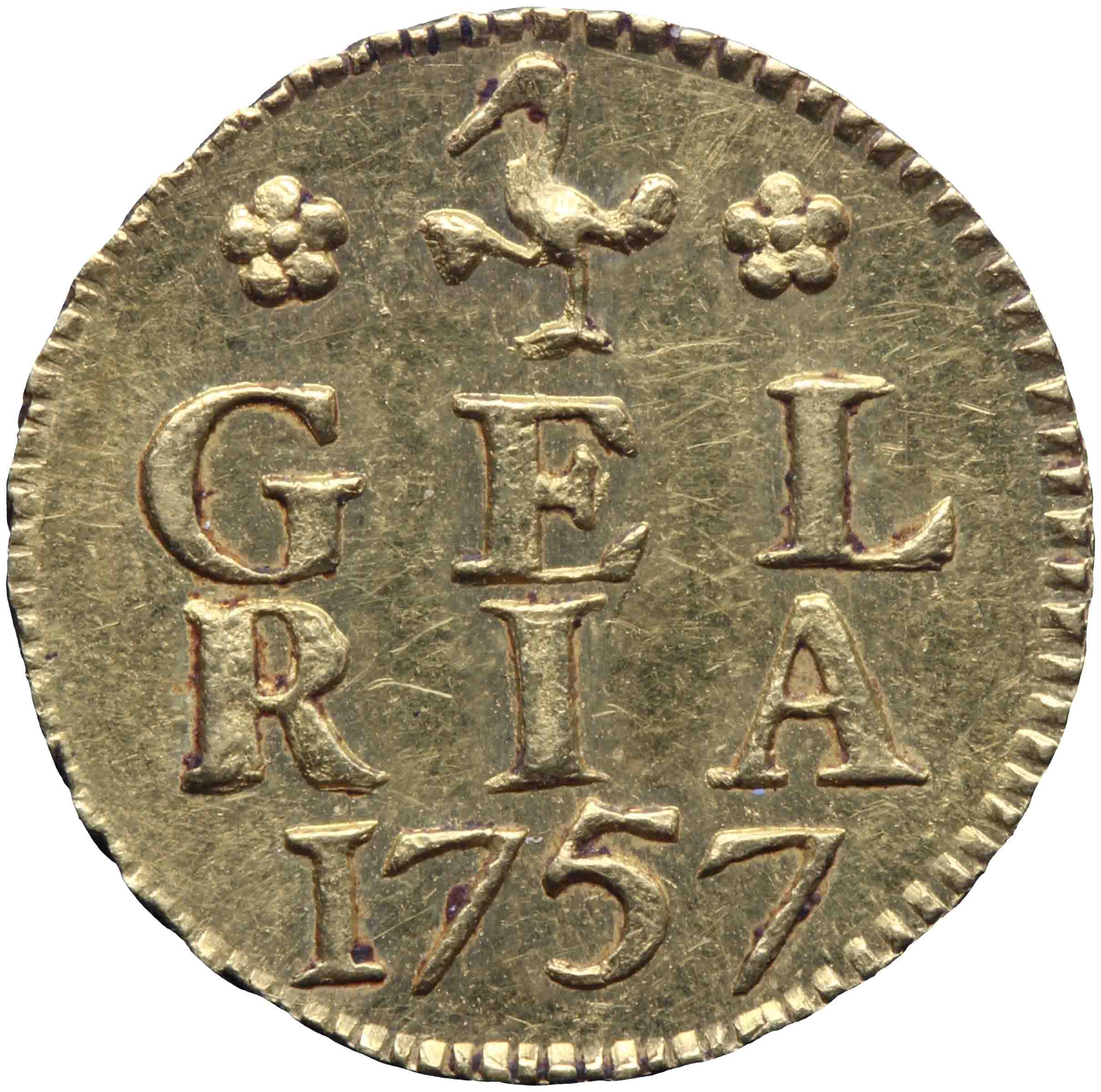 Afbeelding van de keerzijde. stuiver. Inventarisnummer:DNB-05497