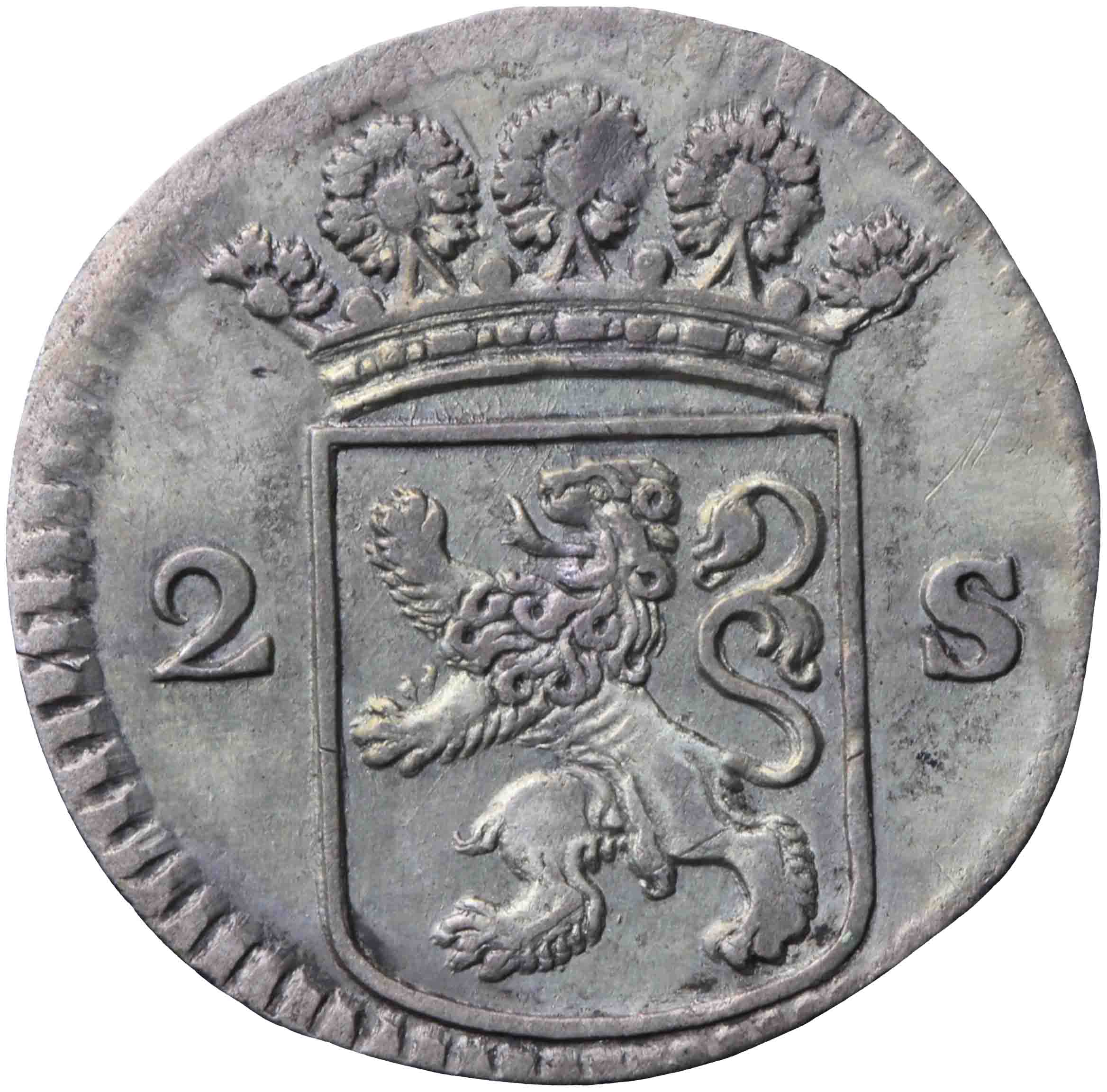 Afbeelding van de voorzijde. dubbele wapenstuiver. Inventarisnummer:DNB-05635