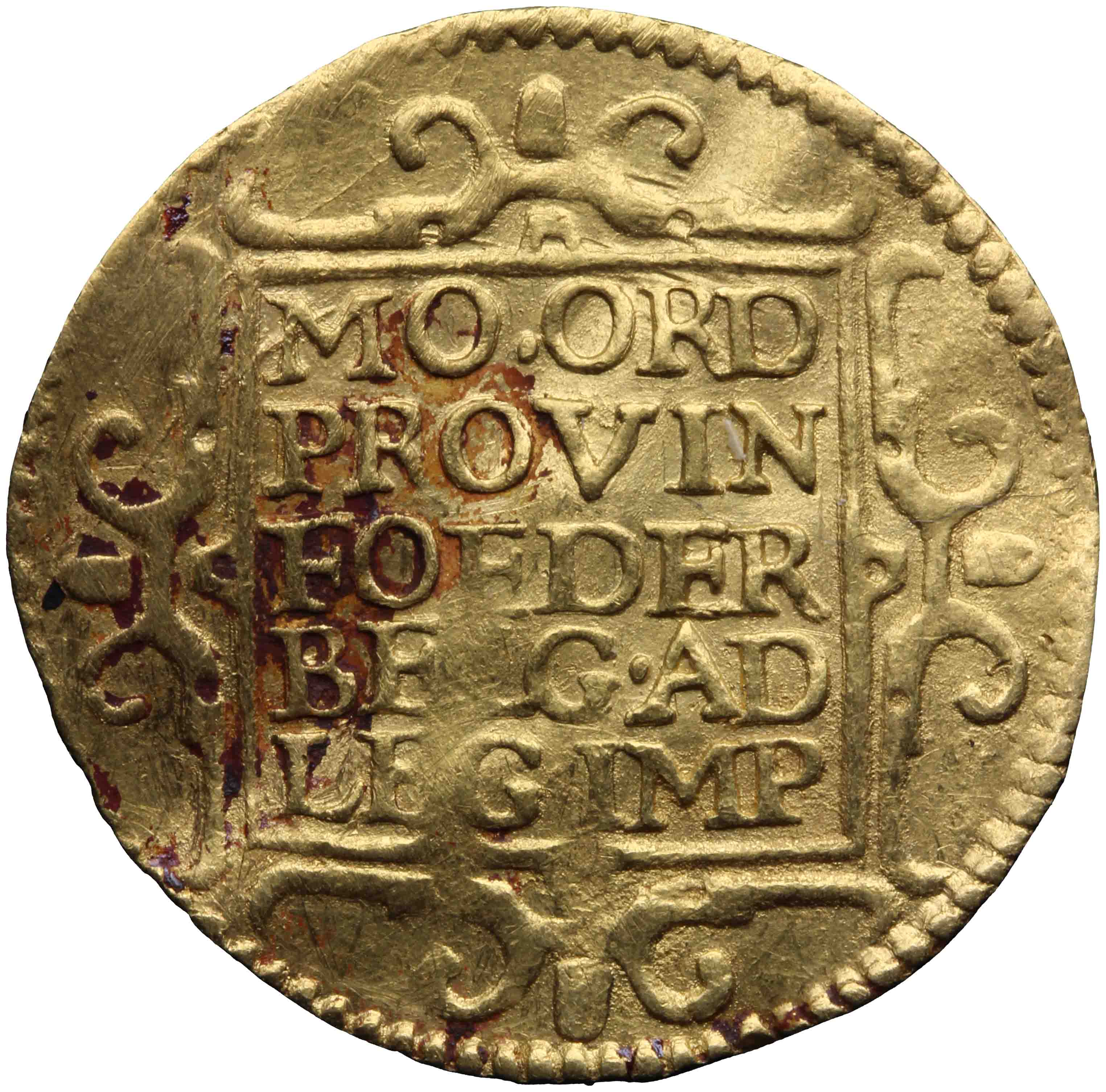 Afbeelding van de keerzijde. gouden dukaat. Inventarisnummer:DNB-05753