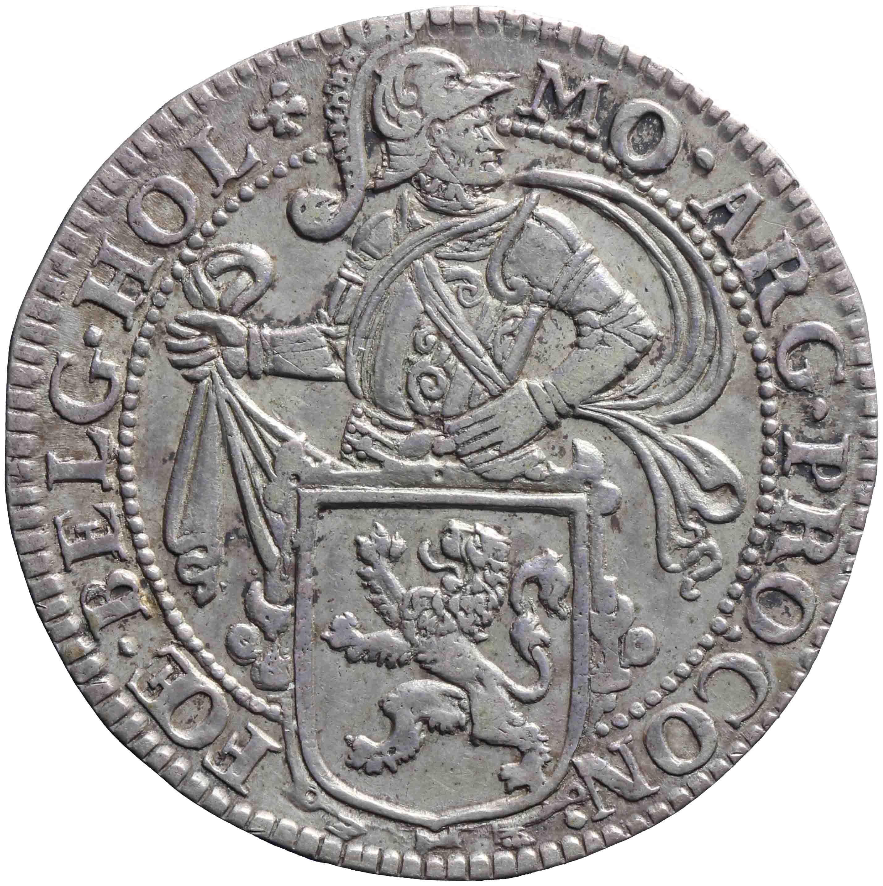 Afbeelding van de voorzijde. leeuwendaalder op Generaliteits muntvoet. Inventarisnummer:DNB-05928