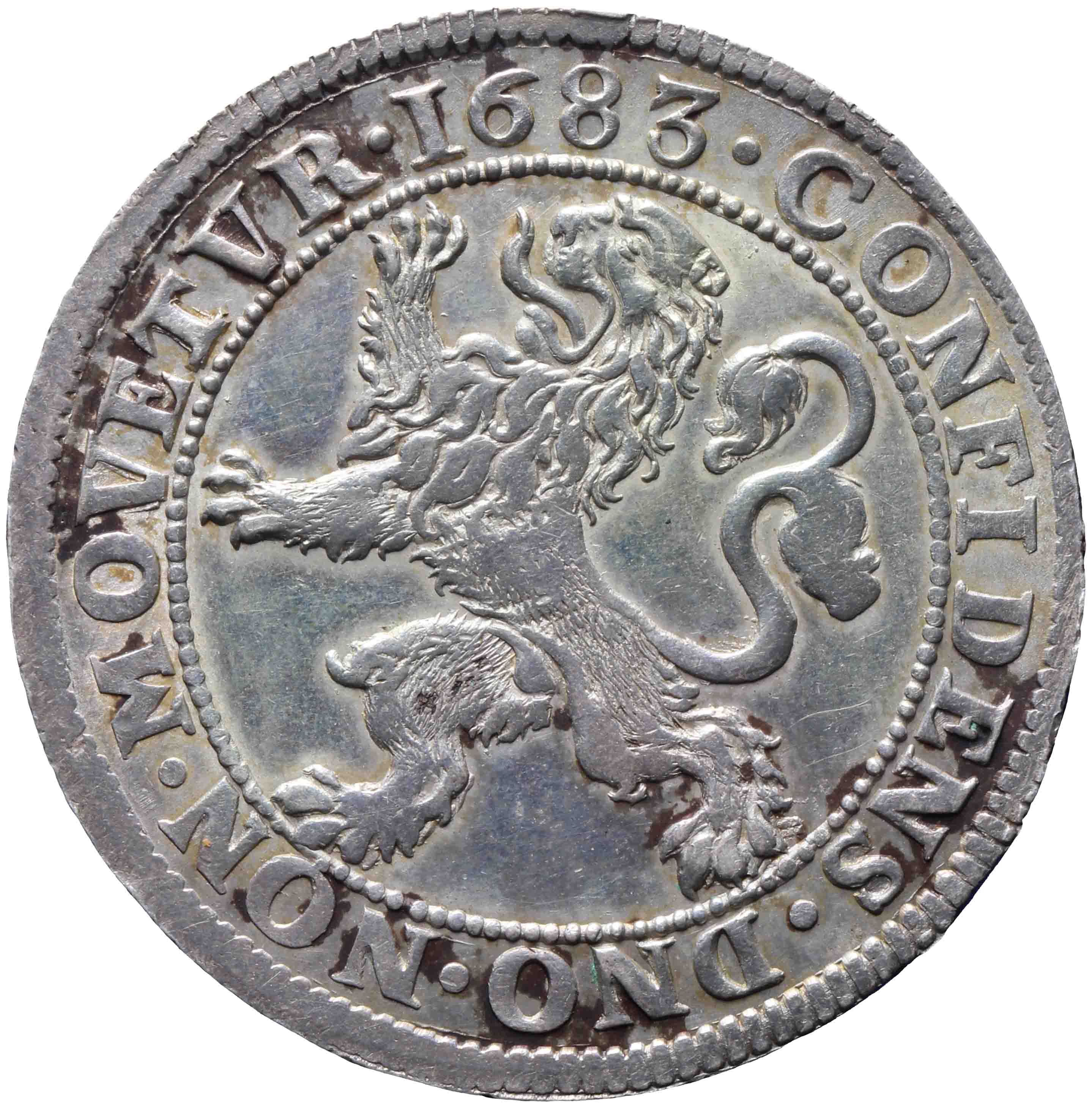 Afbeelding van de keerzijde. leeuwendaalder op Generaliteits muntvoet. Inventarisnummer:DNB-05929