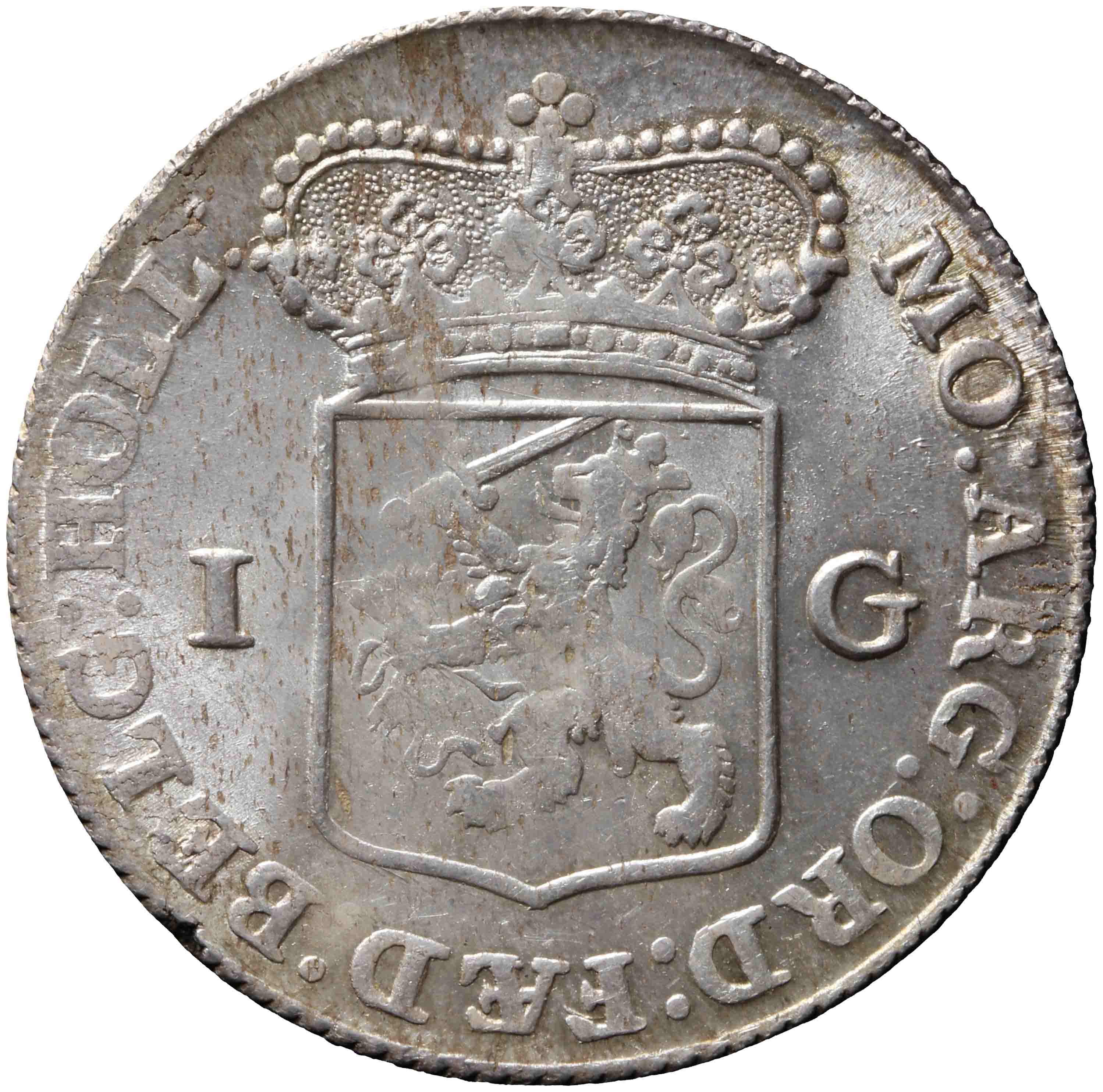 Afbeelding van de keerzijde. Generaliteits gulden. Inventarisnummer:DNB-05959
