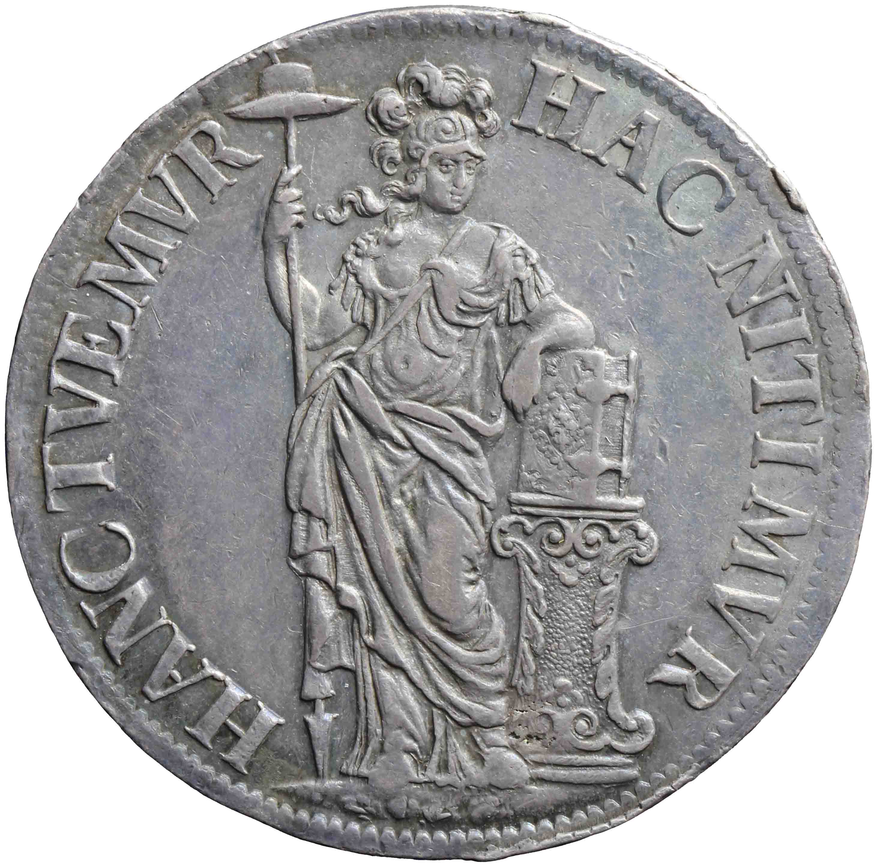 Afbeelding van de voorzijde. provinciale drie gulden. Inventarisnummer:DNB-05981