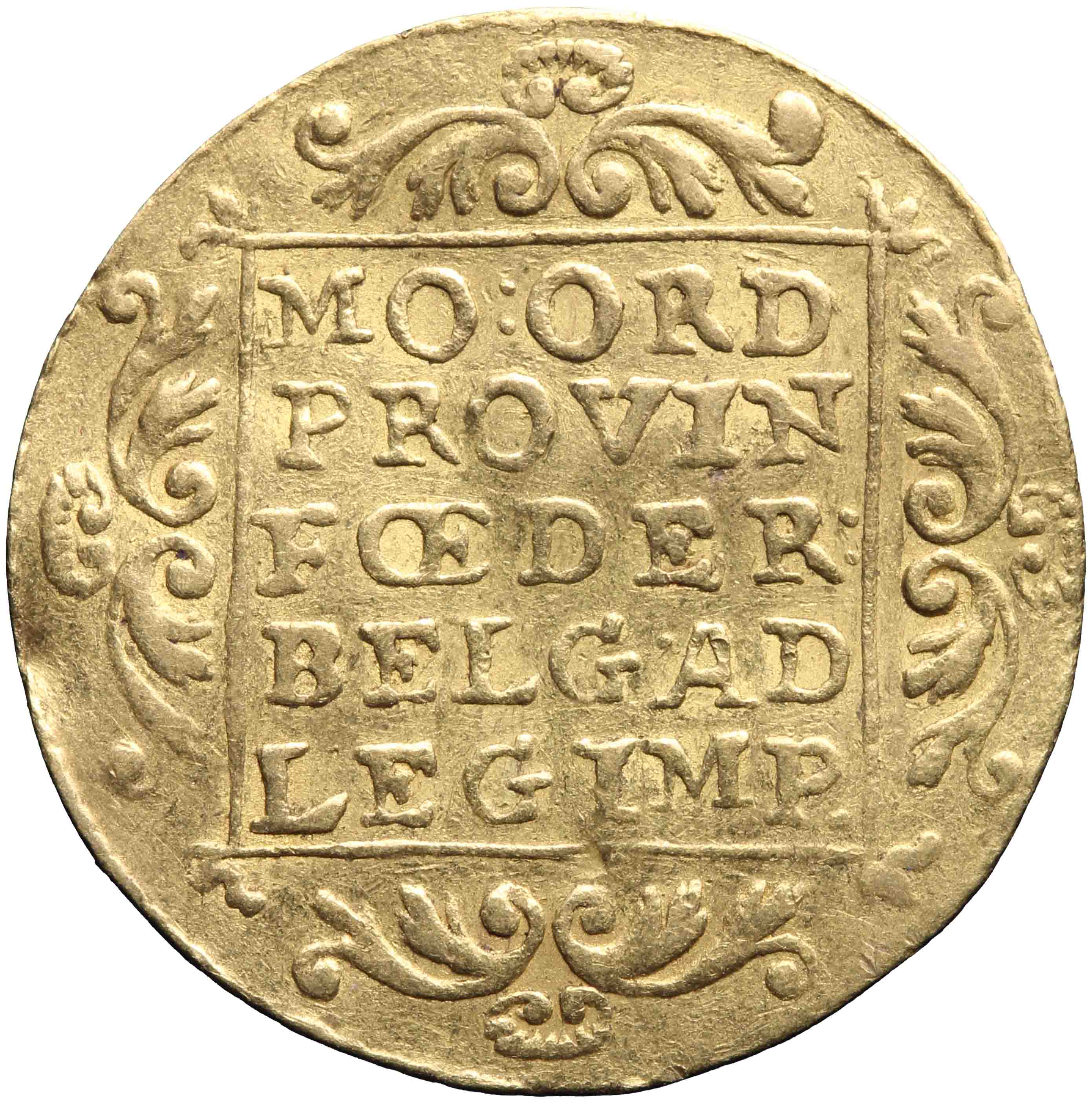 Afbeelding van de keerzijde. gouden dukaat. Inventarisnummer:DNB-31608