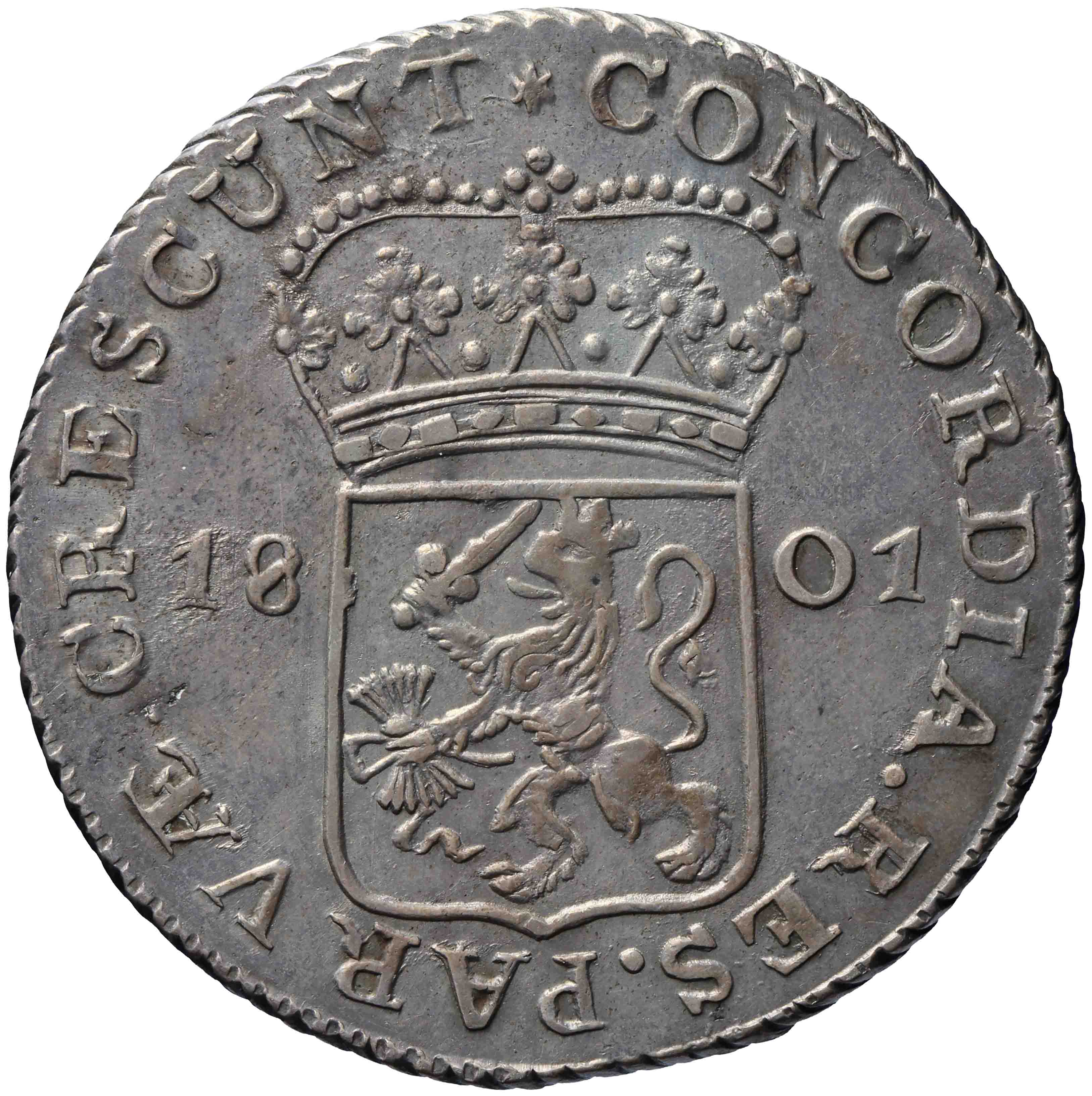 Afbeelding van de keerzijde. zilveren dukaat. Inventarisnummer:DNB-31646