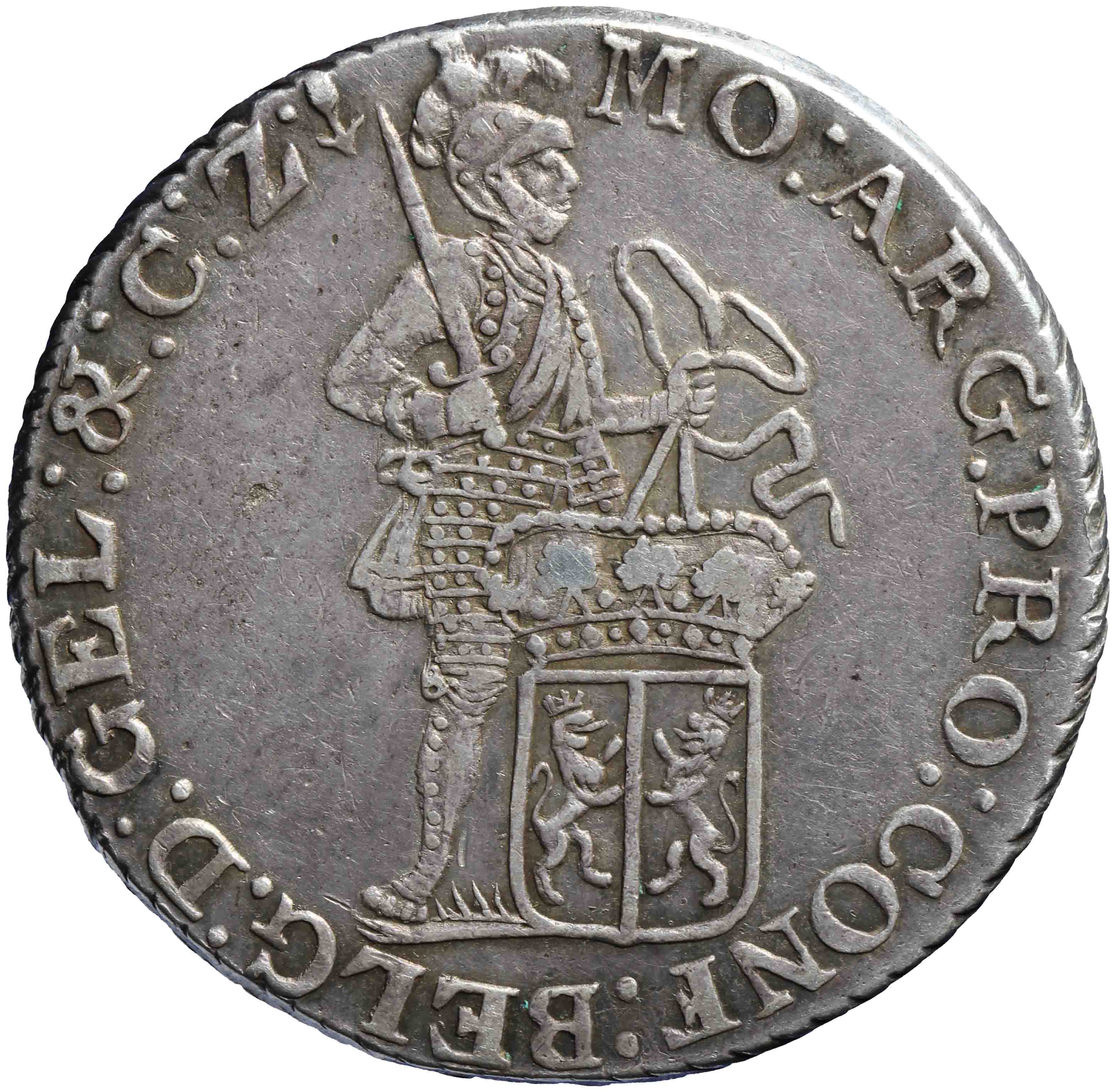 Afbeelding van de voorzijde. zilveren dukaat. Inventarisnummer:DNB-31647