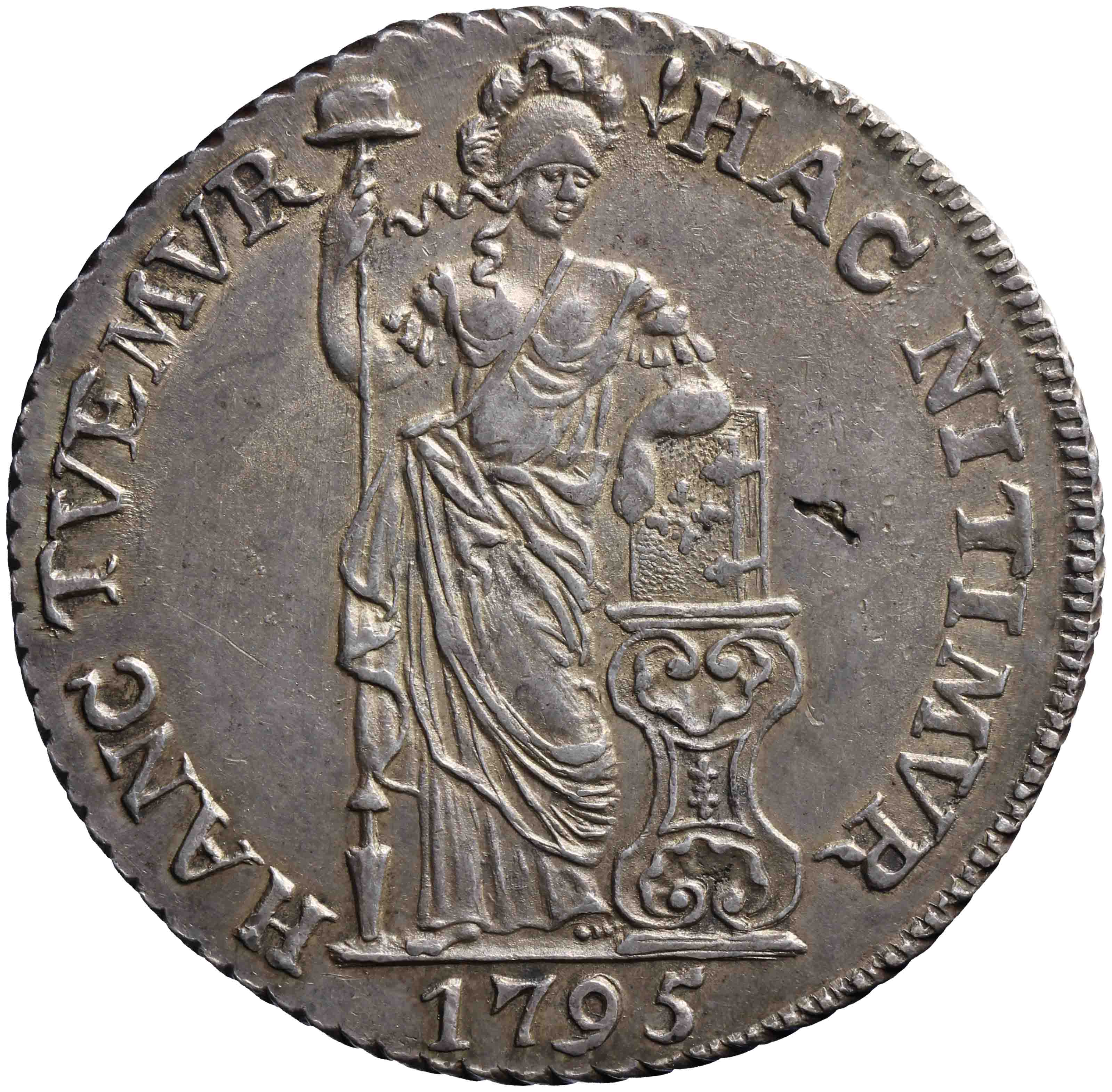 Afbeelding van de voorzijde. drie gulden. Inventarisnummer:DNB-31677