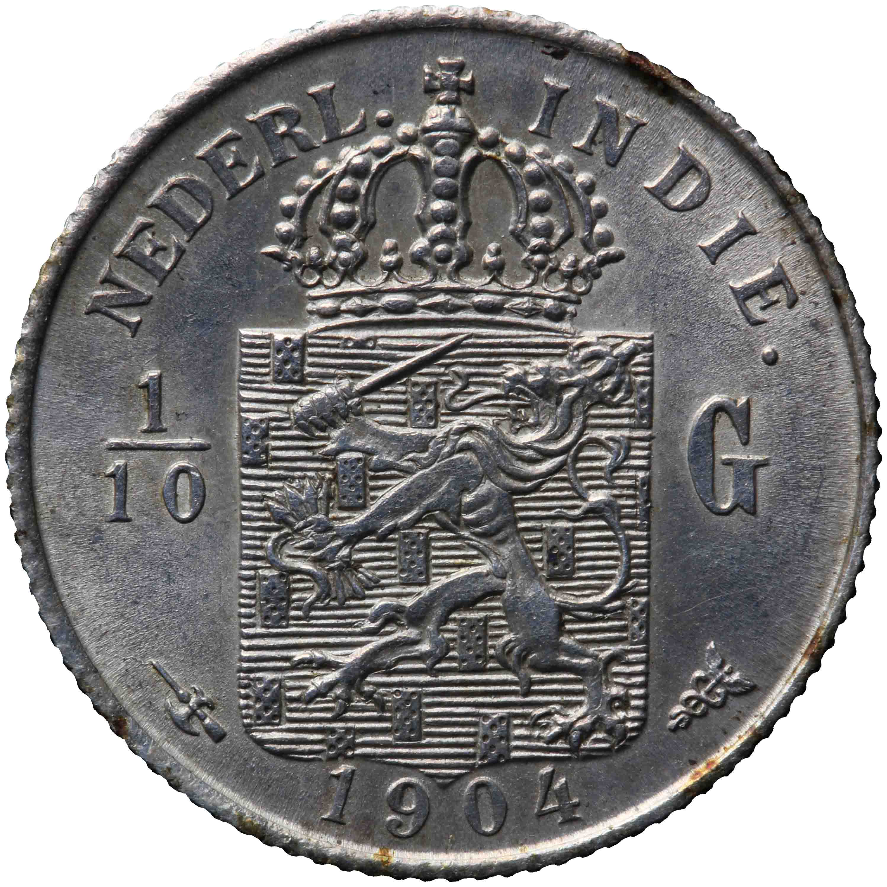Afbeelding van de keerzijde. tiende gulden. Inventarisnummer:DNB-33038