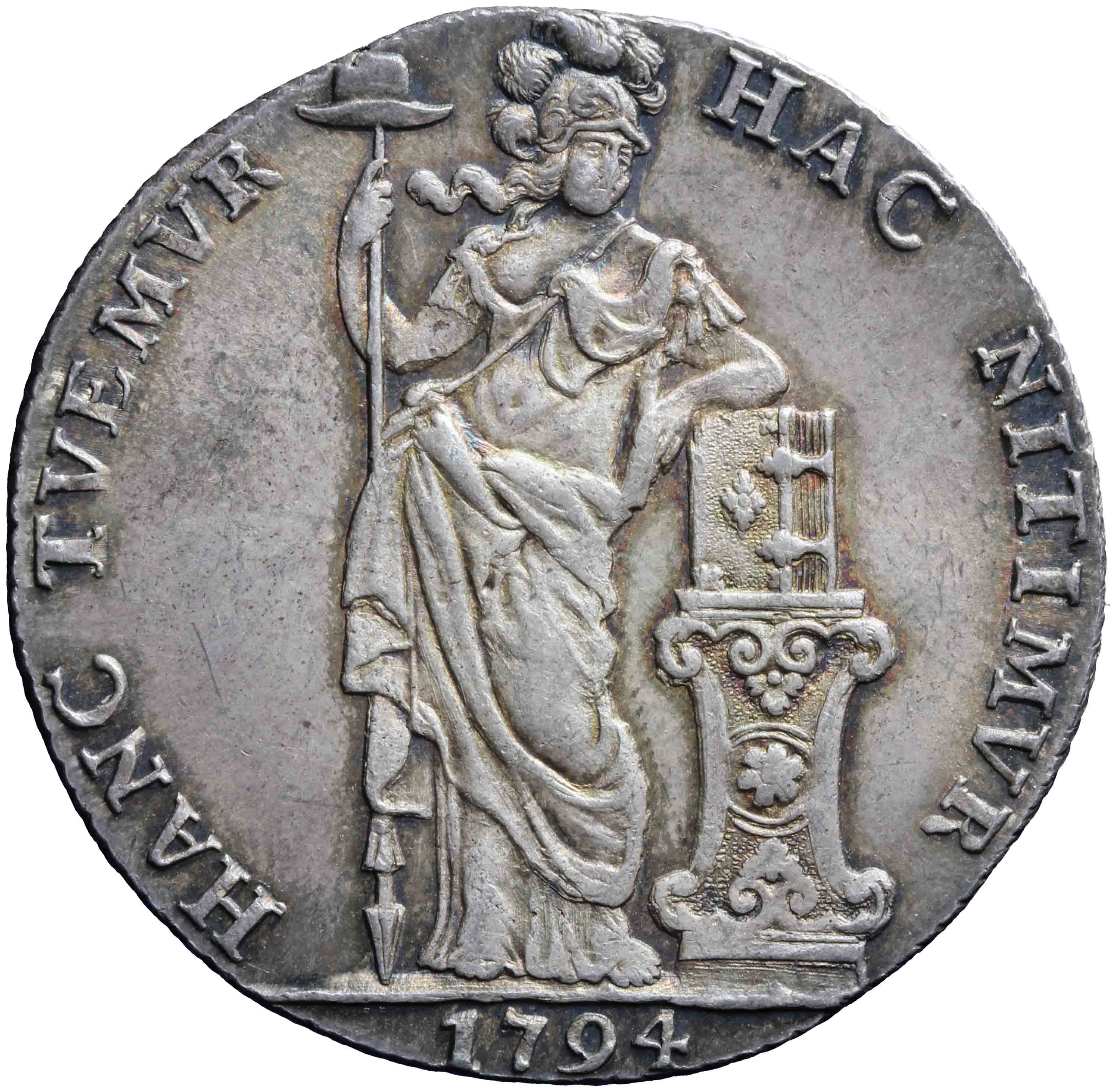 Afbeelding van de voorzijde. drie gulden. Inventarisnummer:DNB-33167