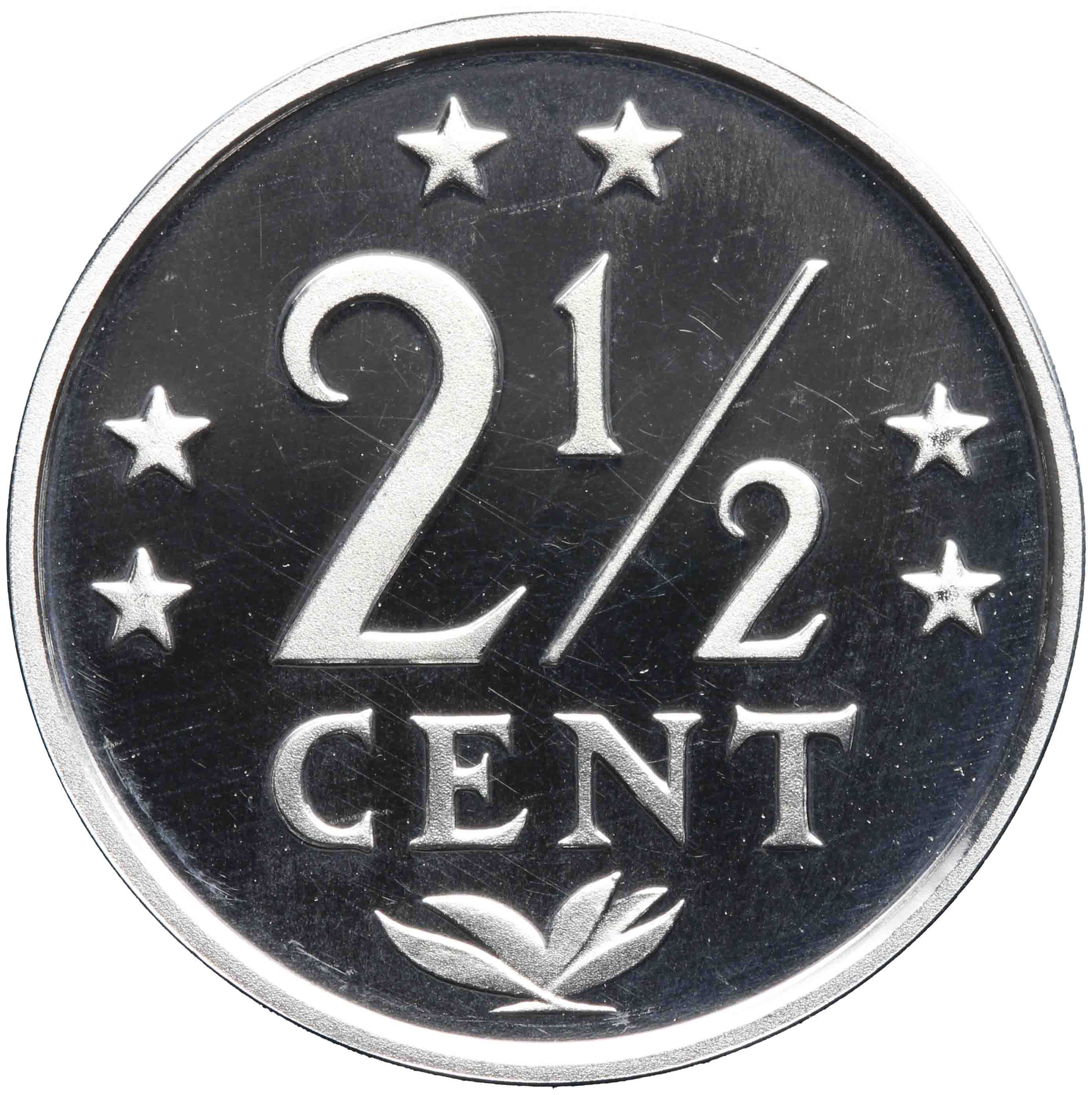 Afbeelding van de keerzijde. tweeënhalve cent. Inventarisnummer:DNB-33885