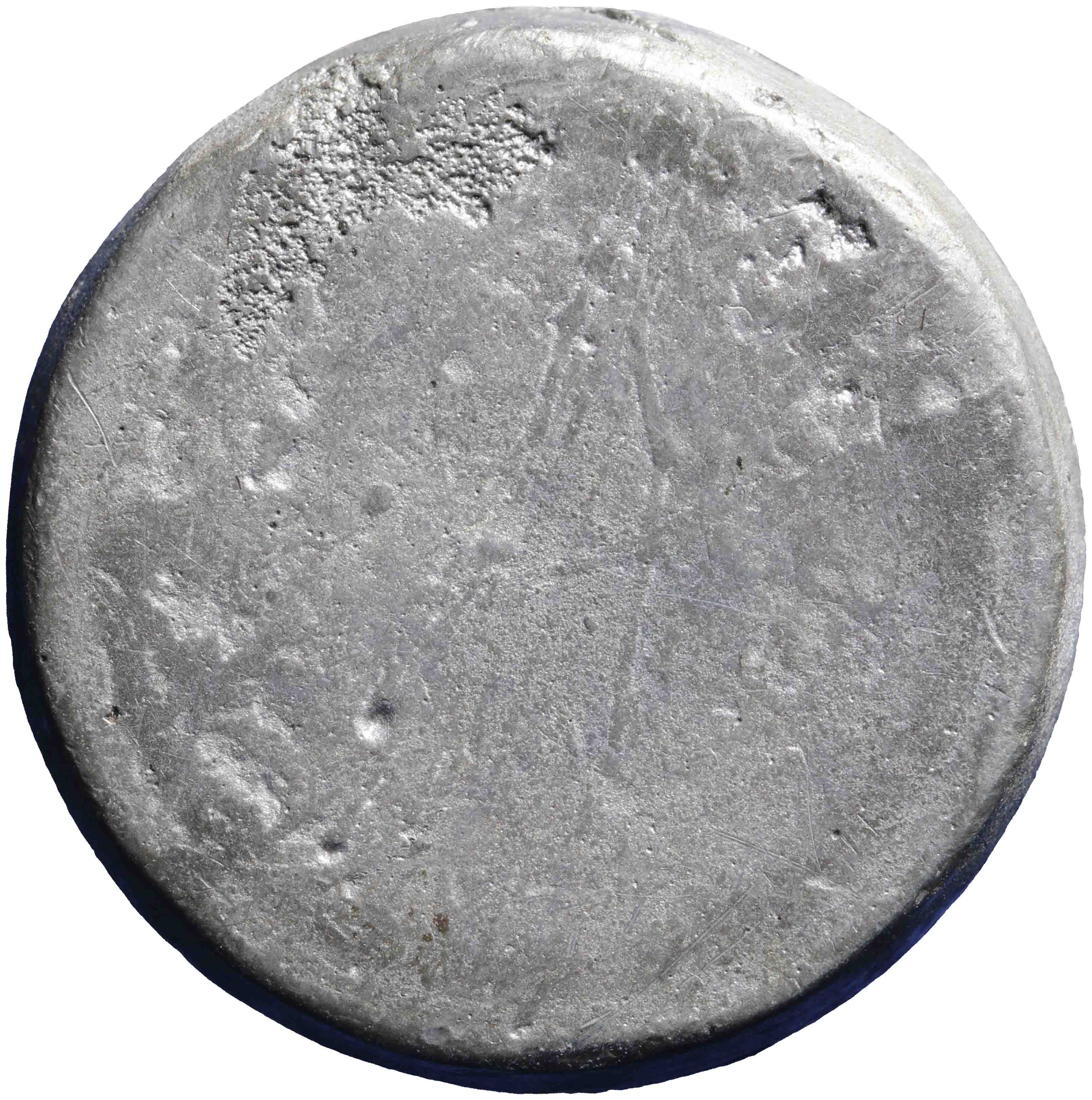 Afbeelding van de keerzijde. broodloodje. Inventarisnummer:GP-00437