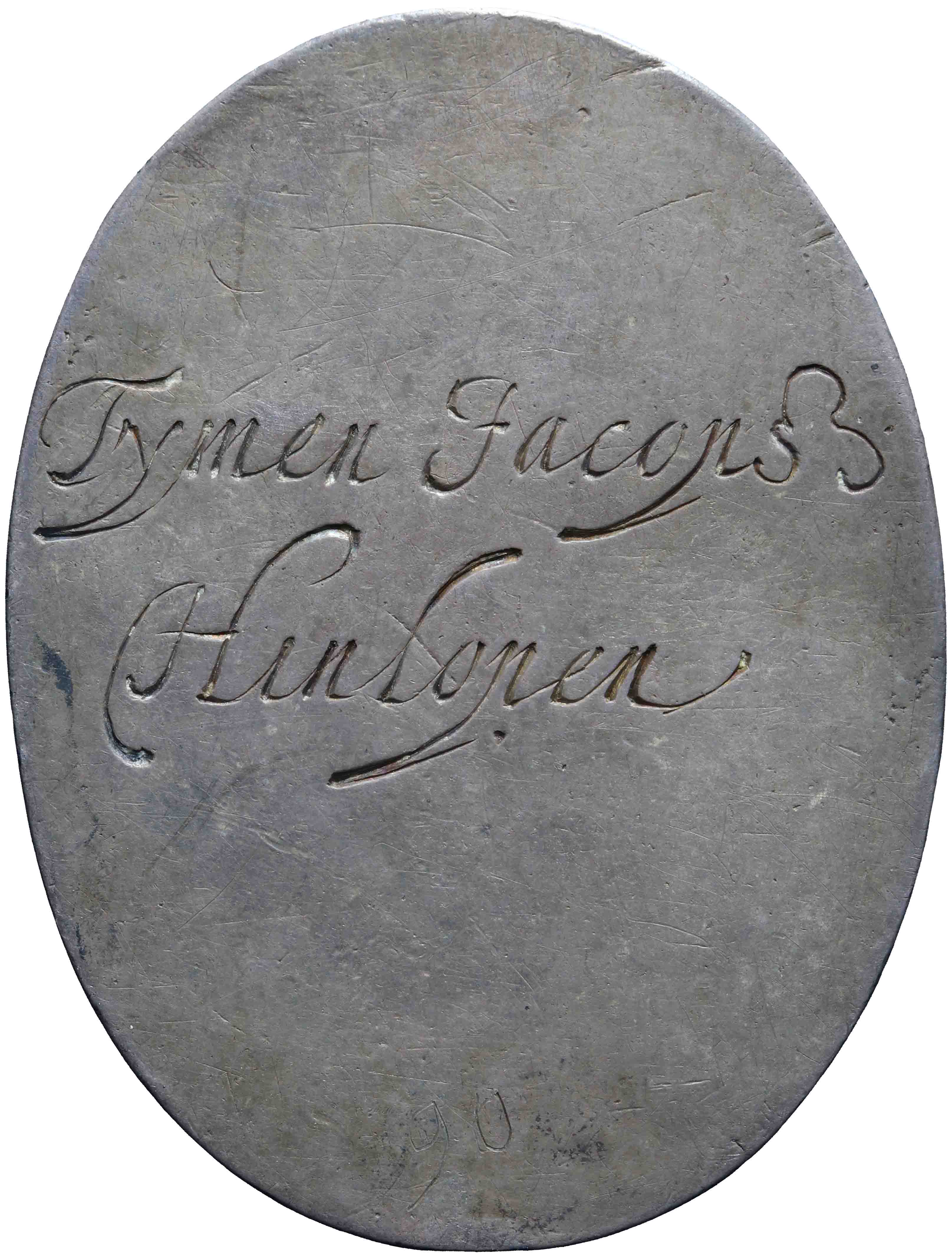 Image of the reverse. Amsterdam: toegang tot de Schouwburg, t.n.v. Tymen Jacopsz. Hinlopen. Inventory number:GP-00459