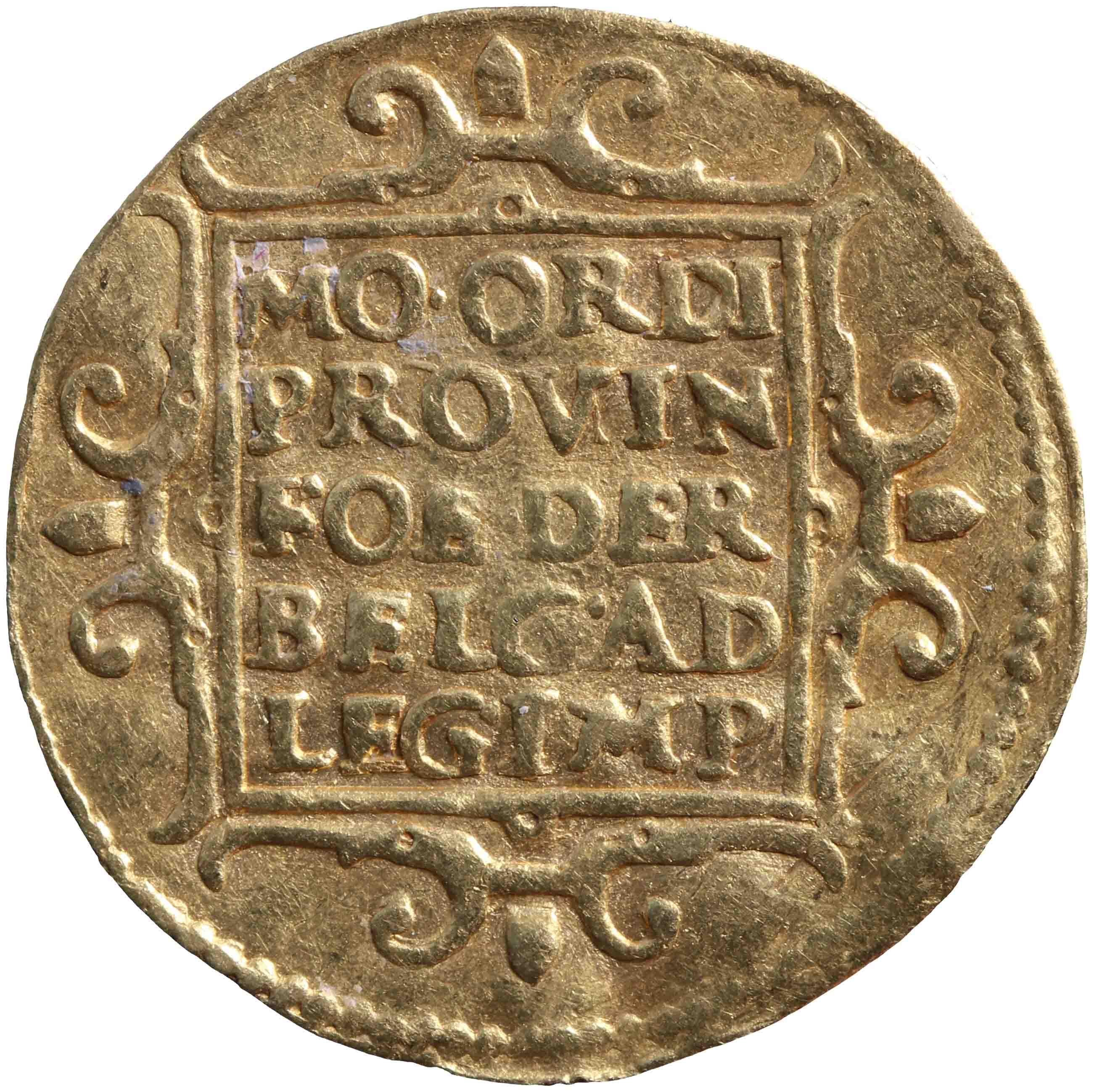Afbeelding van de keerzijde. gouden dukaat. Inventarisnummer:HNM-01153