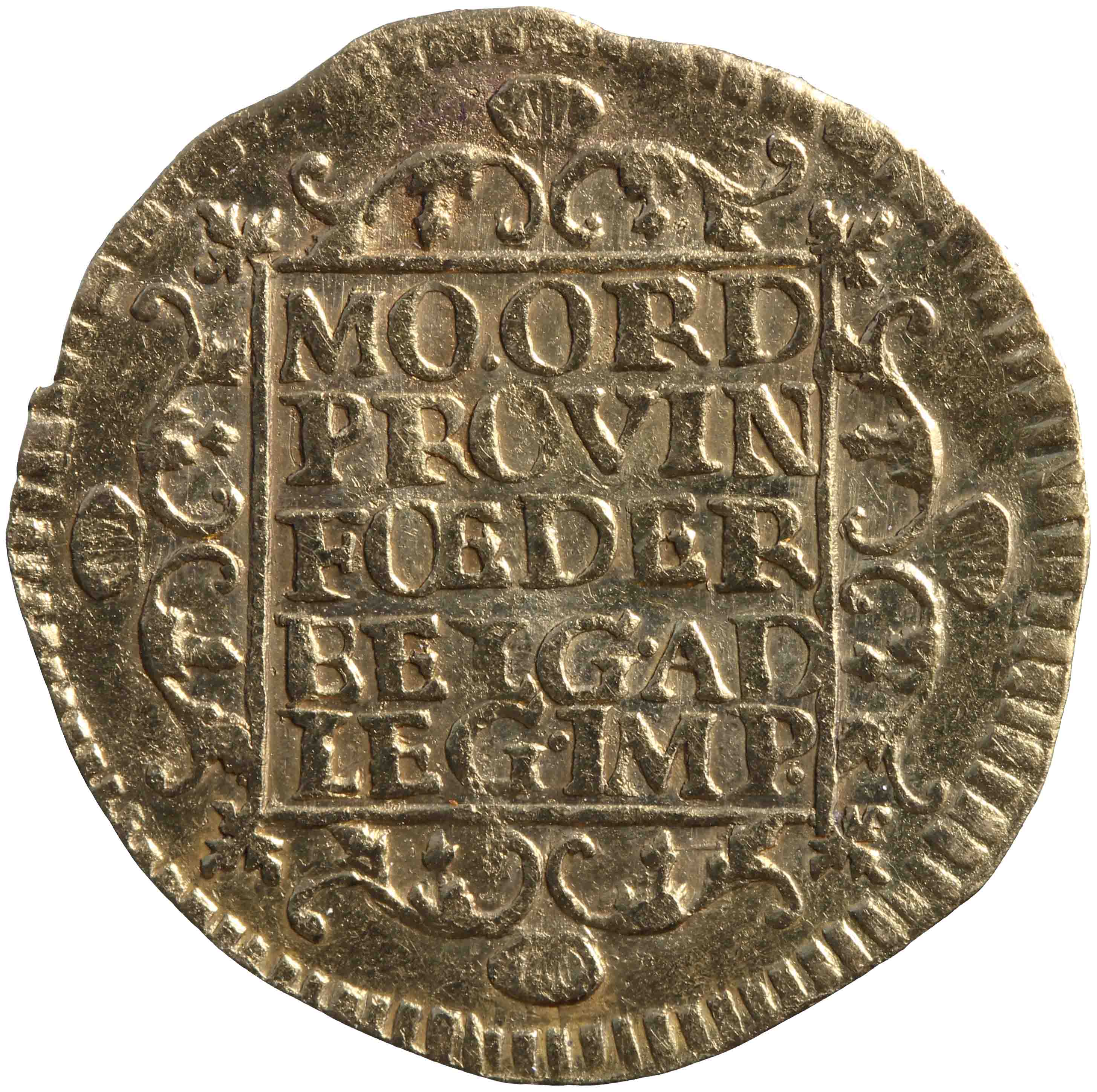 Afbeelding van de keerzijde. gouden dukaat. Inventarisnummer:HNM-01170