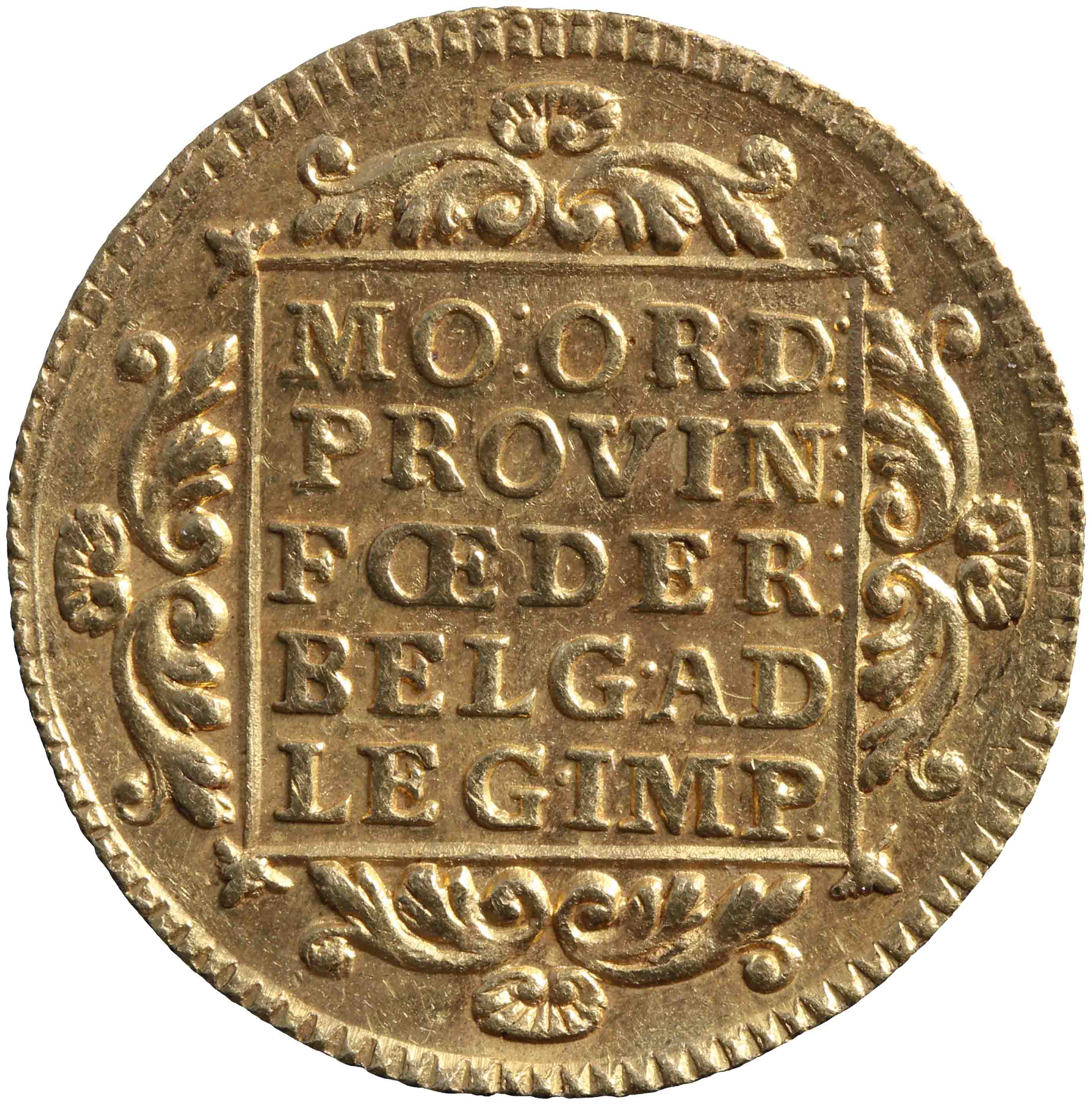 Afbeelding van de keerzijde. gouden dukaat. Inventarisnummer:HNM-01173