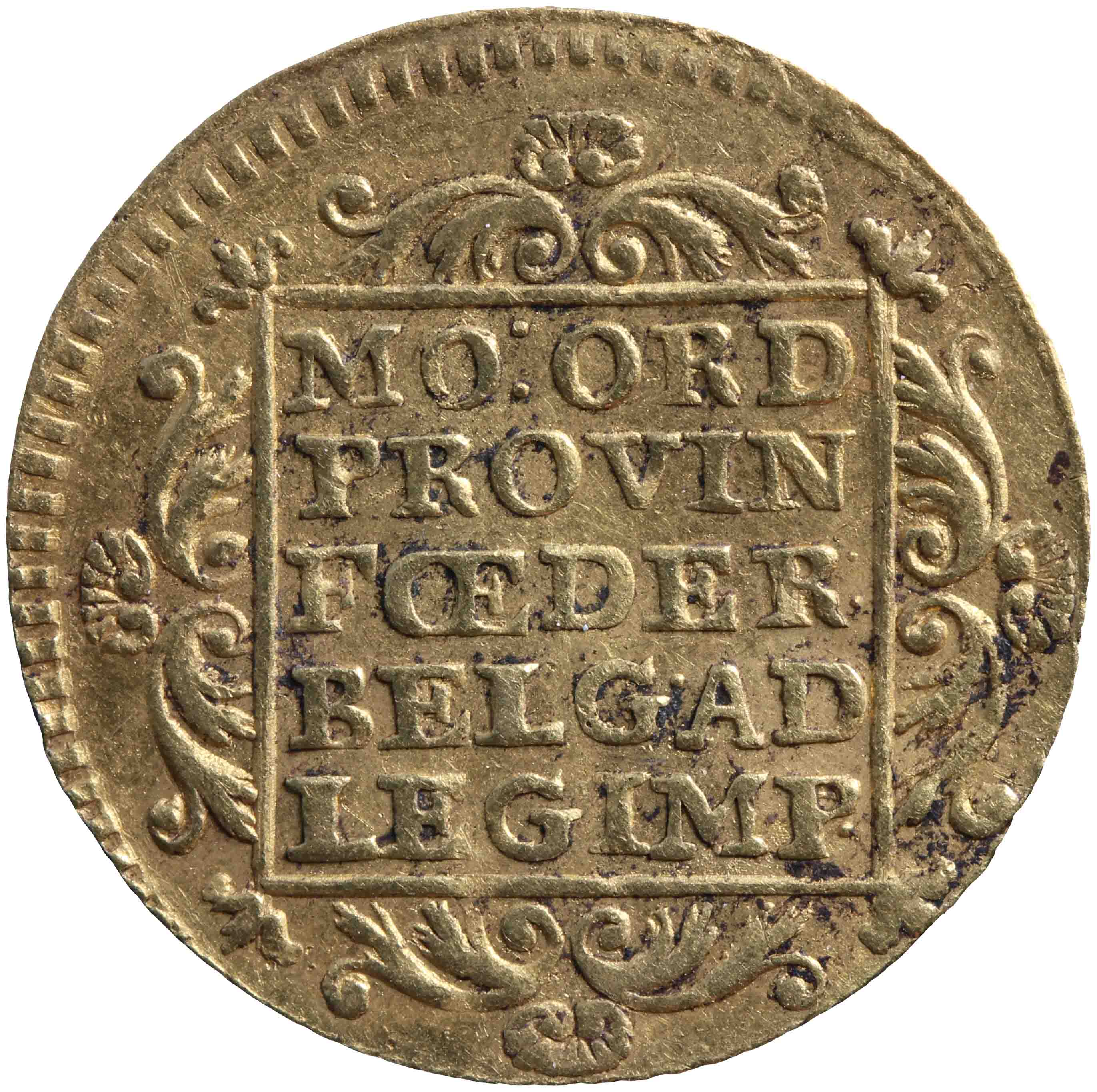 Afbeelding van de keerzijde. gouden dukaat. Inventarisnummer:HNM-01175
