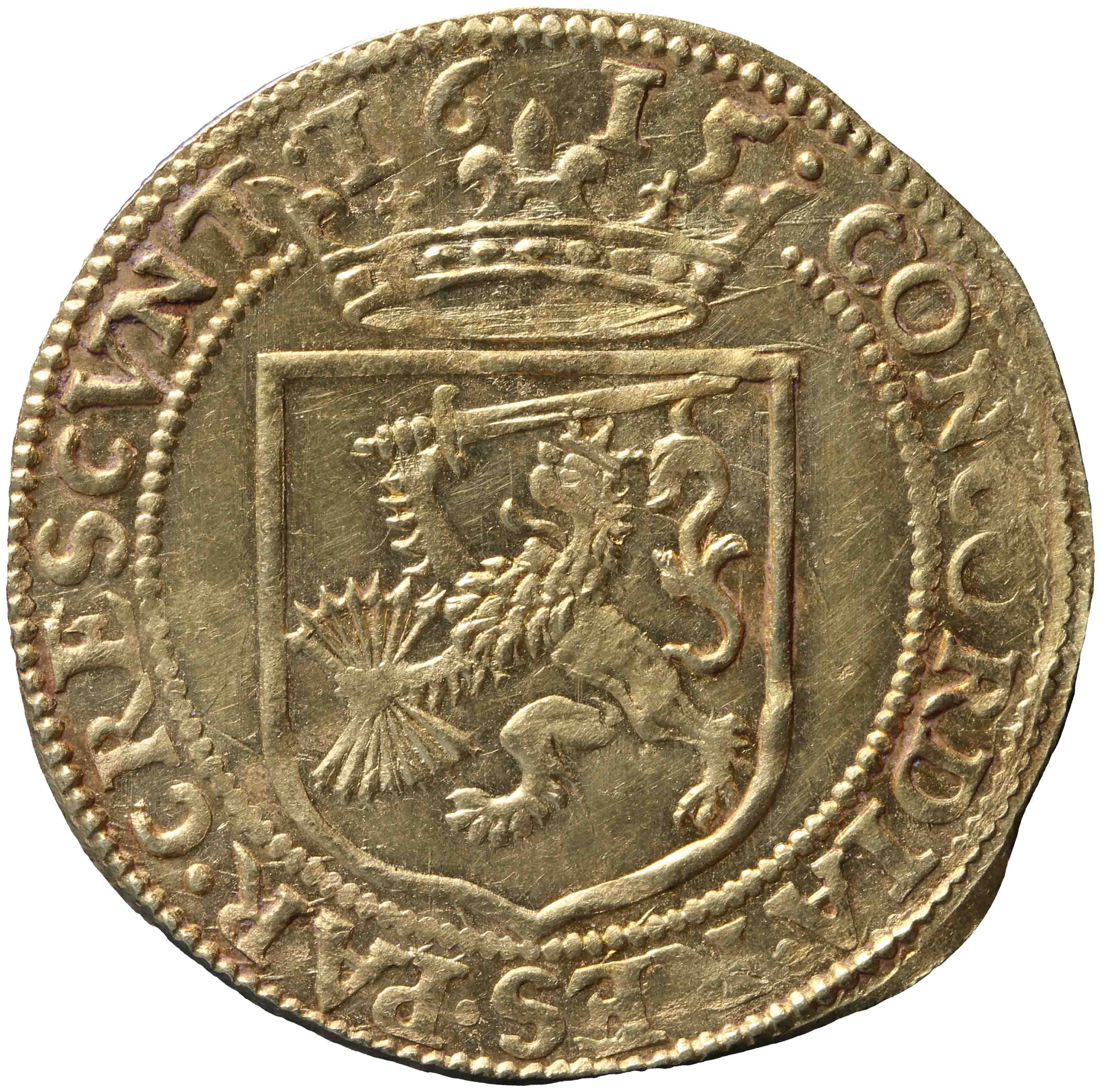 Afbeelding van de keerzijde. gouden rijder. Inventarisnummer:HNM-01180