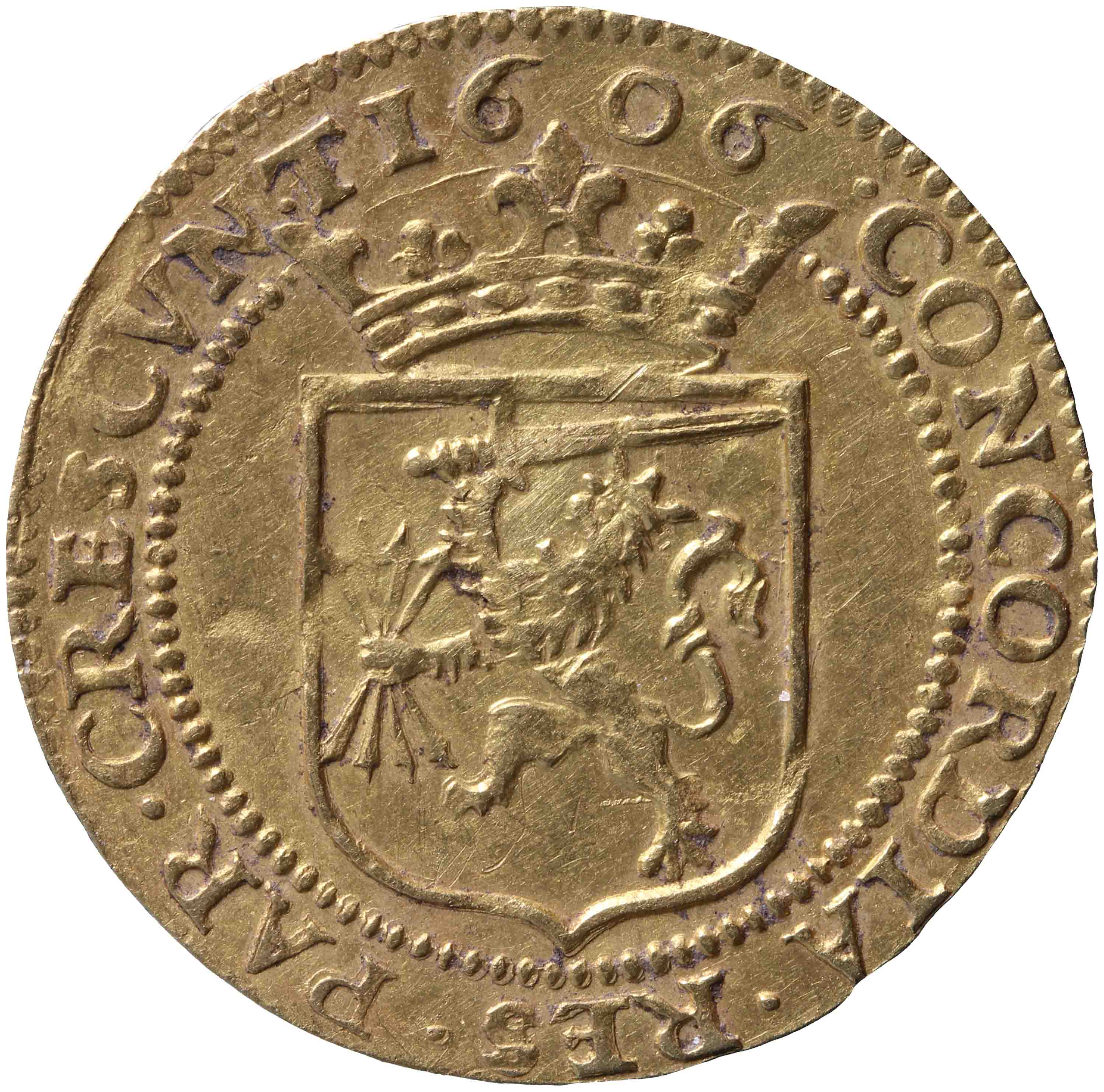 Afbeelding van de keerzijde. halve grote gouden rijder. Inventarisnummer:HNM-01186