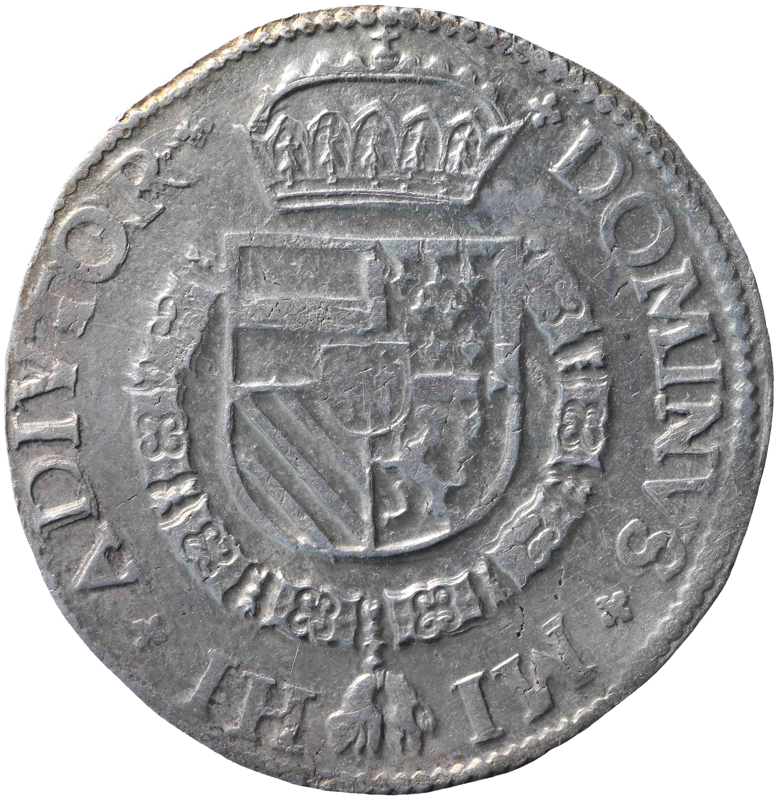 Afbeelding van de keerzijde. kruisrijksdaalder. Inventarisnummer:HNM-01200